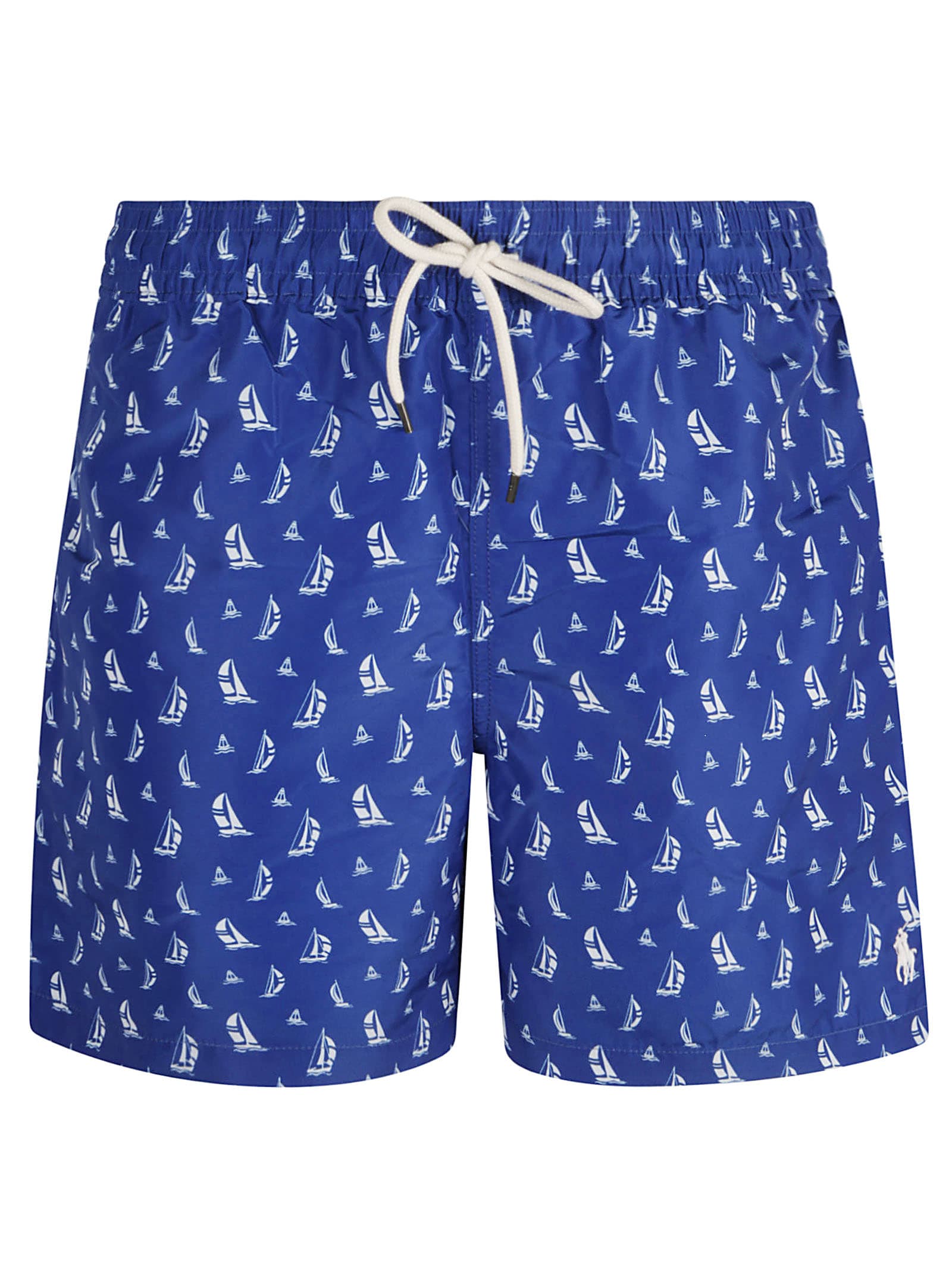 Shop Ralph Lauren Sail Printed Shorts In Blue