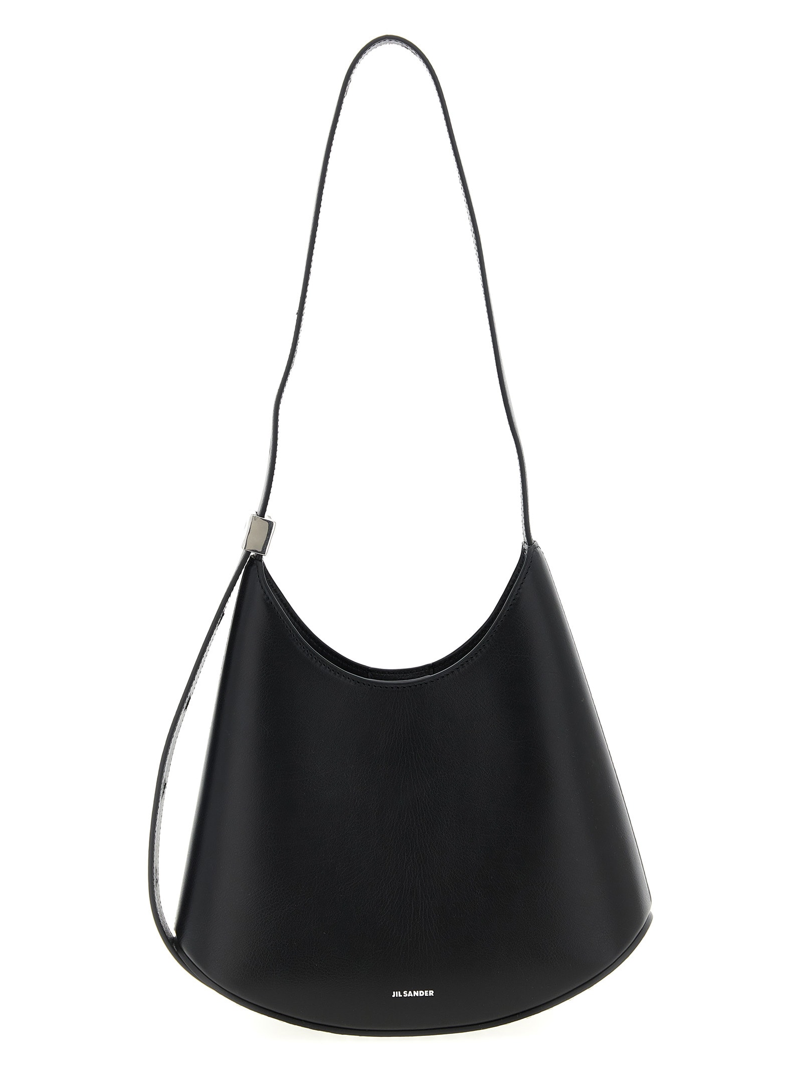 Jil Sander Small Eldorado Studded Shoulder Bag In Black