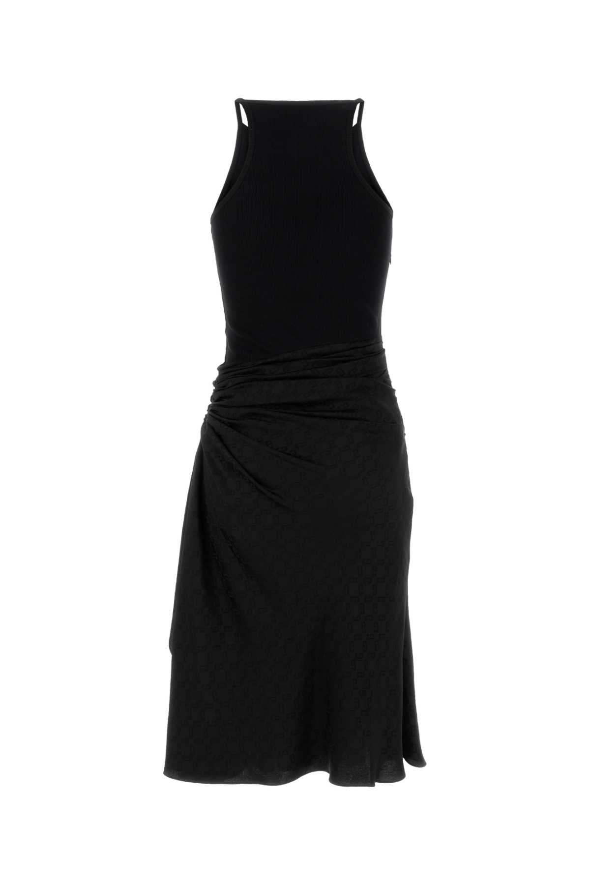 Givenchy Black Stretch Cotton Dress In Black