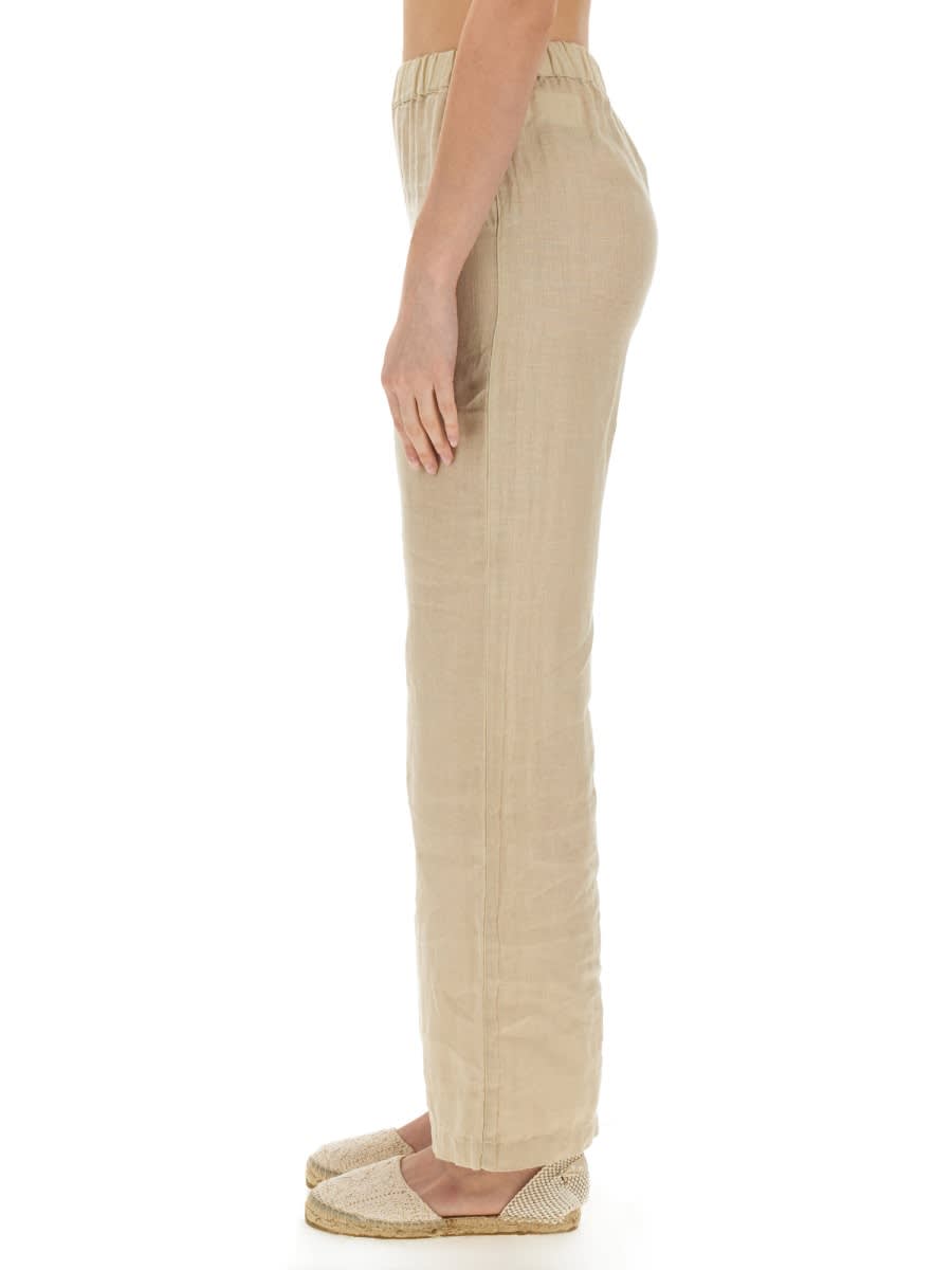 Shop 120% Lino Wide Leg Pants In Beige