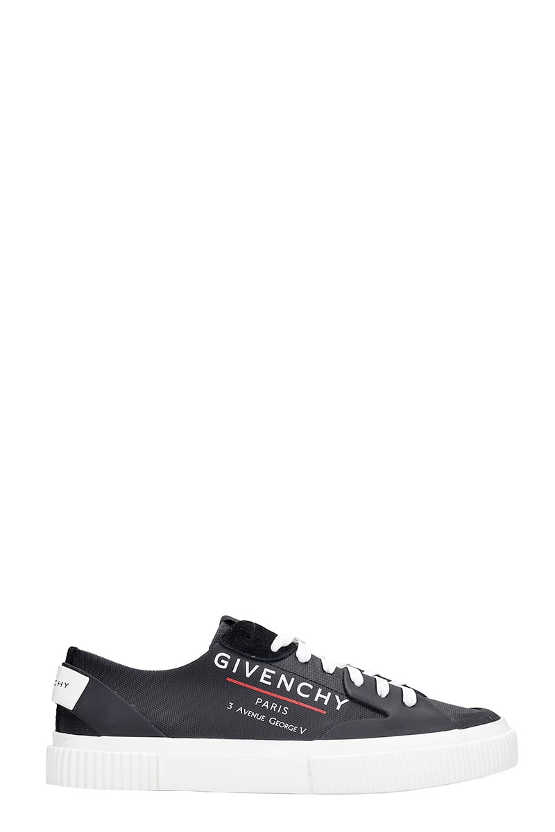 Givenchy Tennis Light Sneakers In Black Canvas