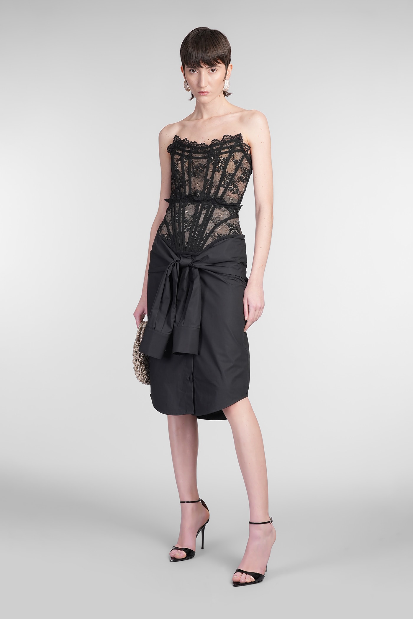 Giuseppe Di Morabito Skirt In Black Cotton In Black