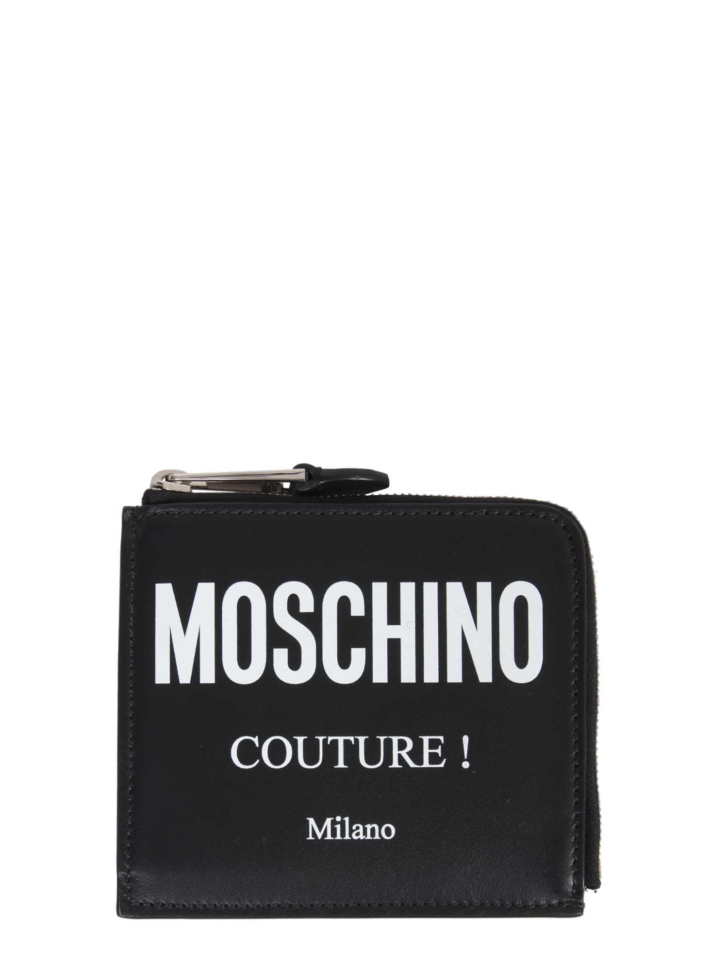 Moschino Square Wallet With Leather Logo