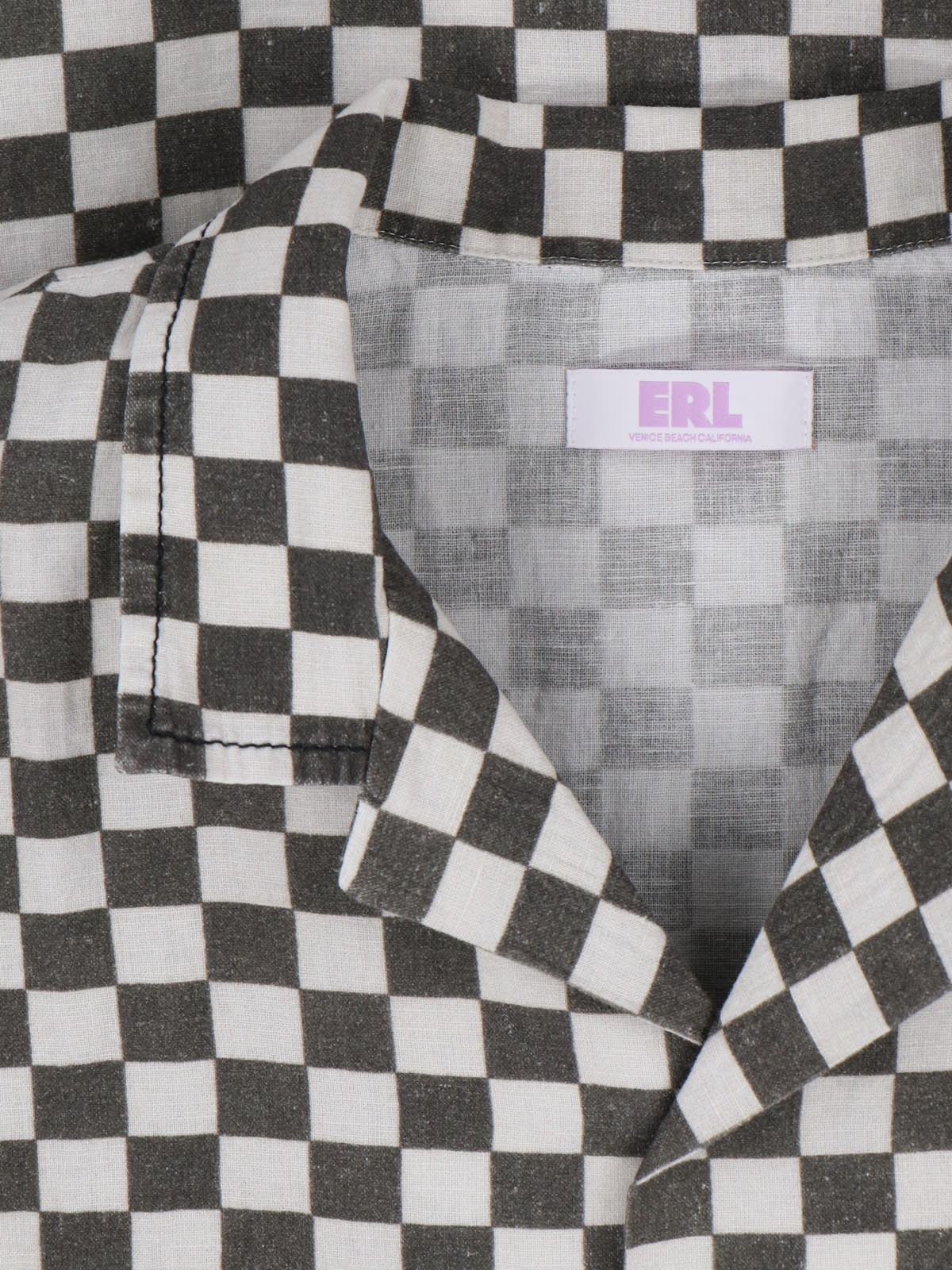 Shop Erl Check Shirt In Black