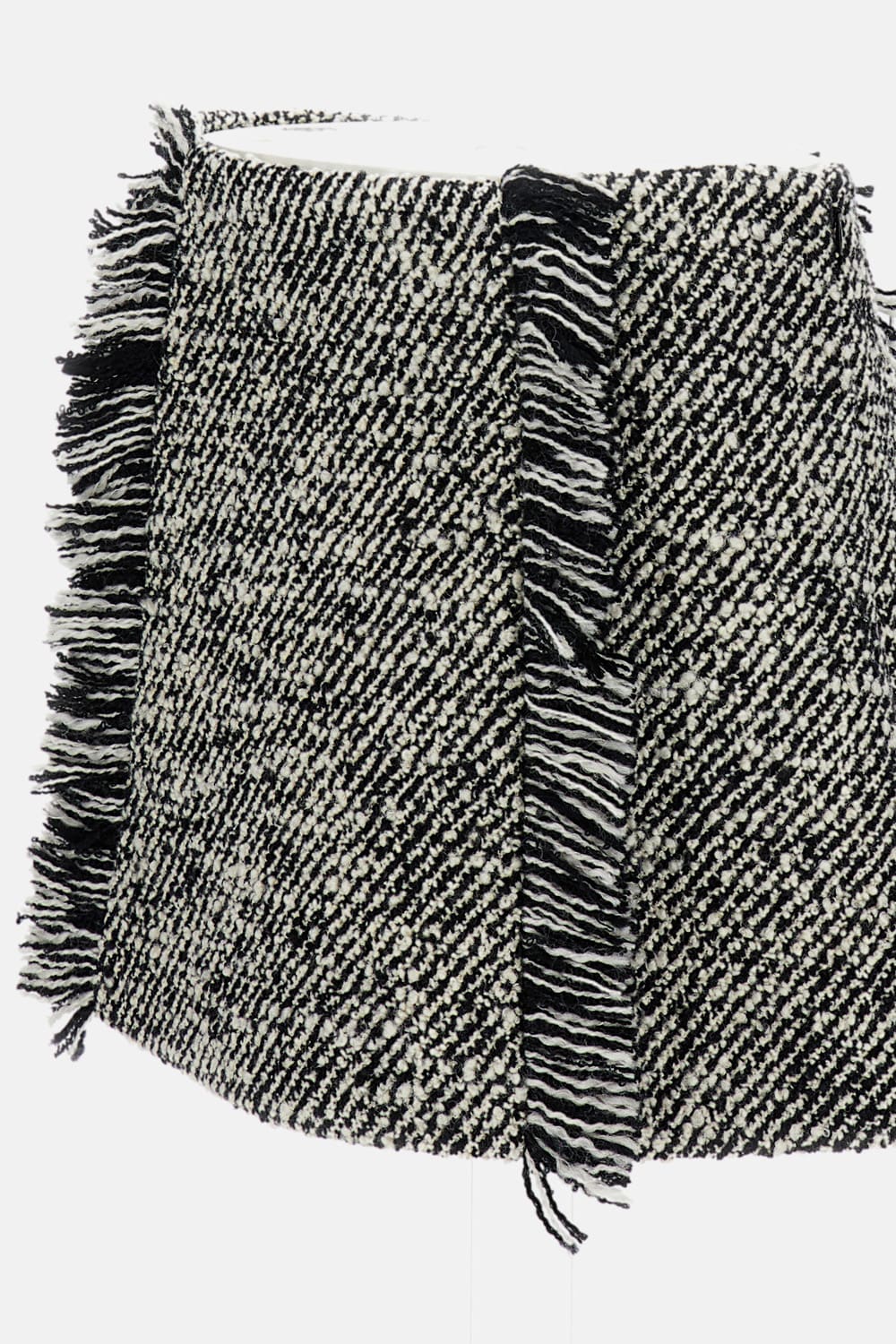 Durazzi Milano Quilted Wool Mini Skirt In Gray