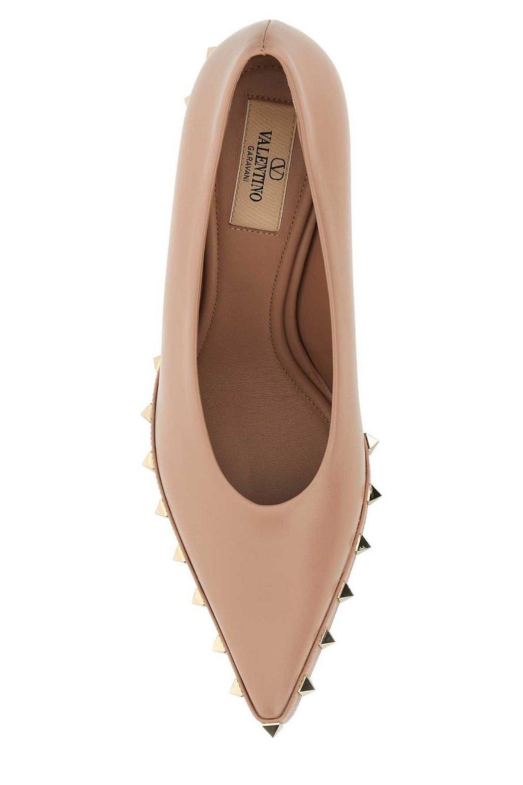 Shop Valentino Garavani Rockstud Pointed Toe Pumps