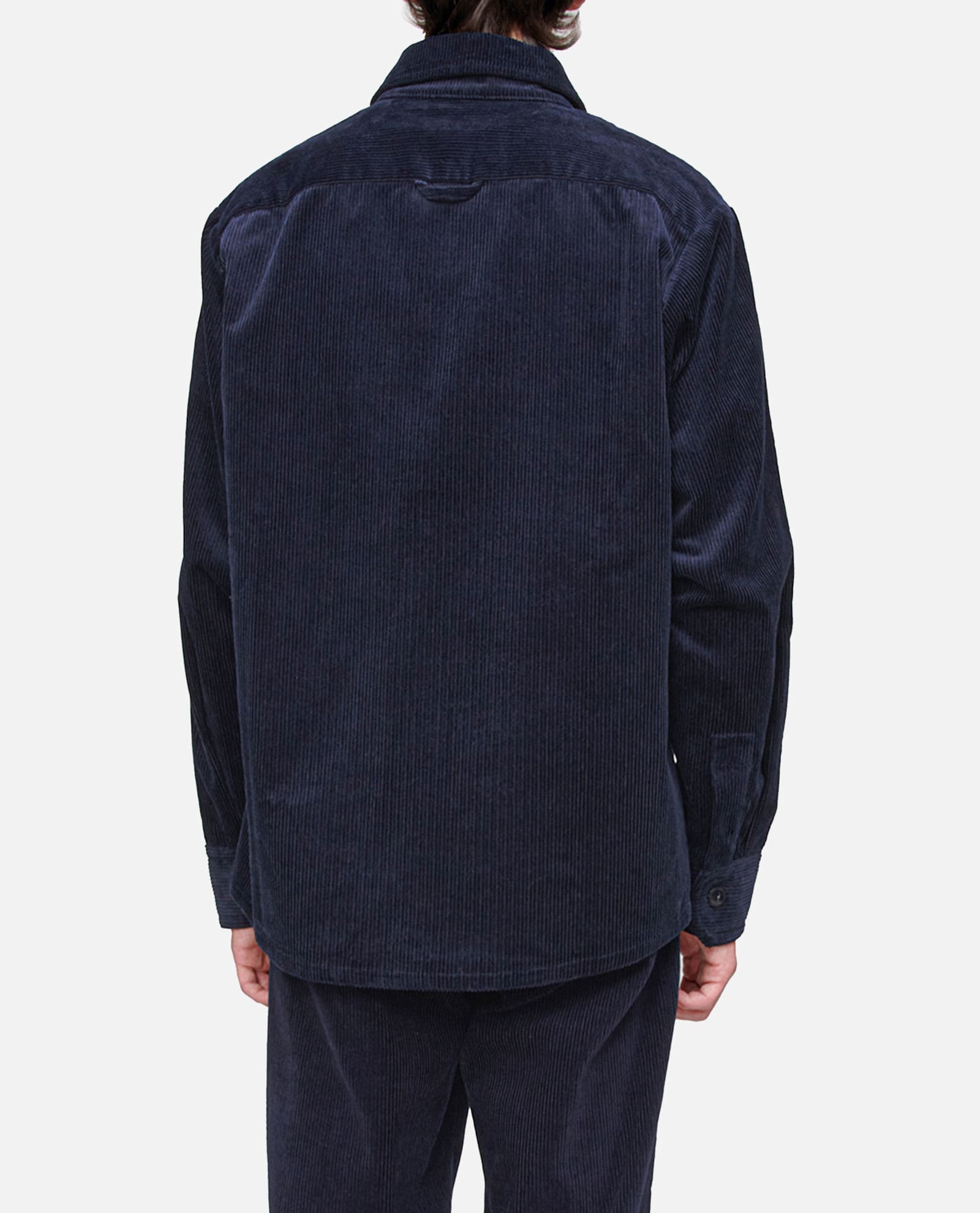 Apc A.p.c. Bobby Corduroy Shirt Jacket With Classic Button Closure In Blue