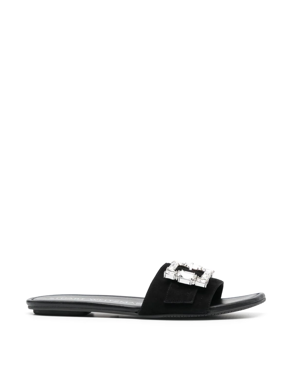 Stuart Weitzman Saint Tropez Flat Slide In Blk Black