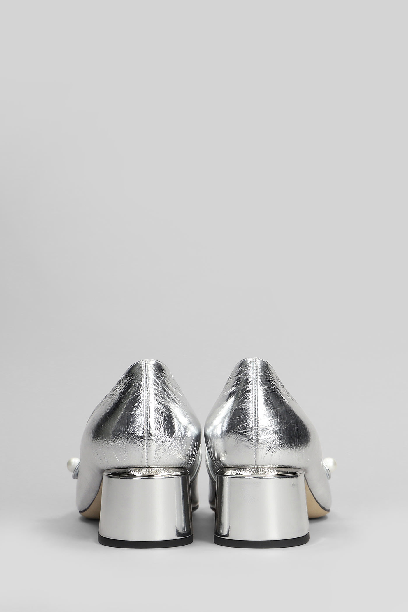 Jimmy Choo 45 Elisa Square Toe Pumps In Silver