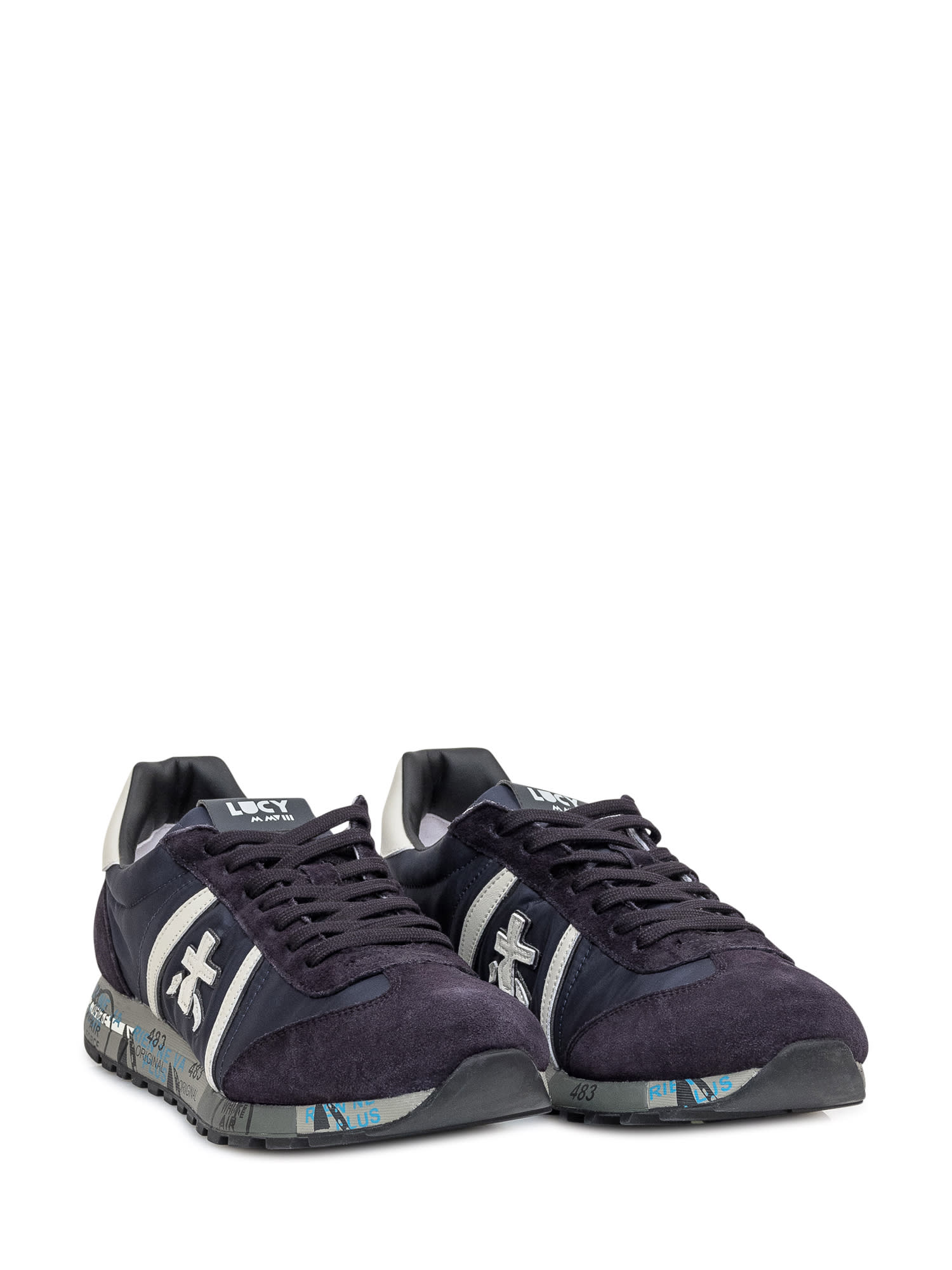 Shop Premiata Sneaker With Logo In Blu