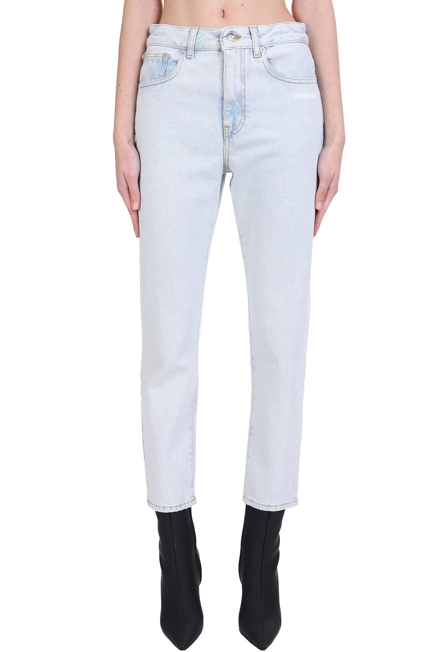 Off-White Jeans In Cyan Denim