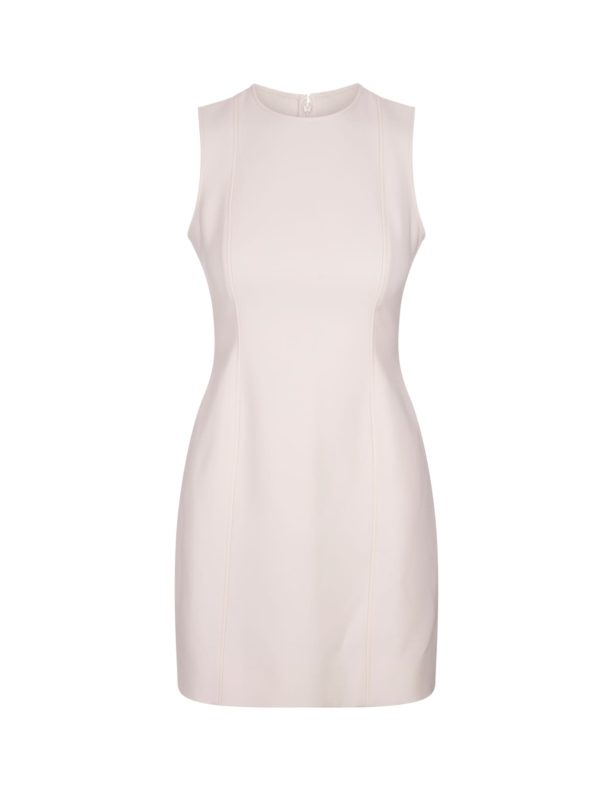 Shop Stella Mccartney White Moulded Sleeveless Mini Dress