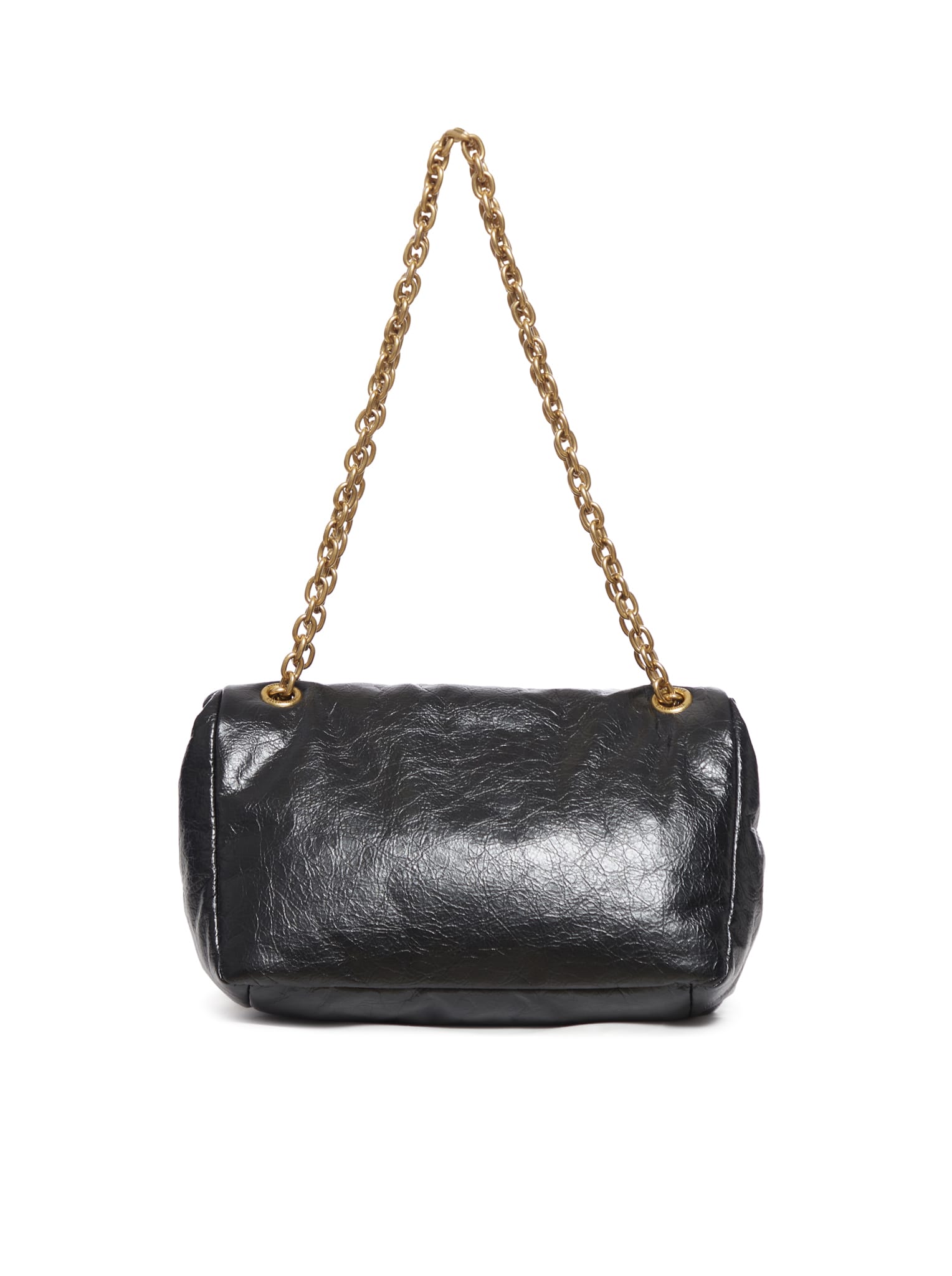 Shop Balenciaga Monaco Chain Bag S In Black Leopard