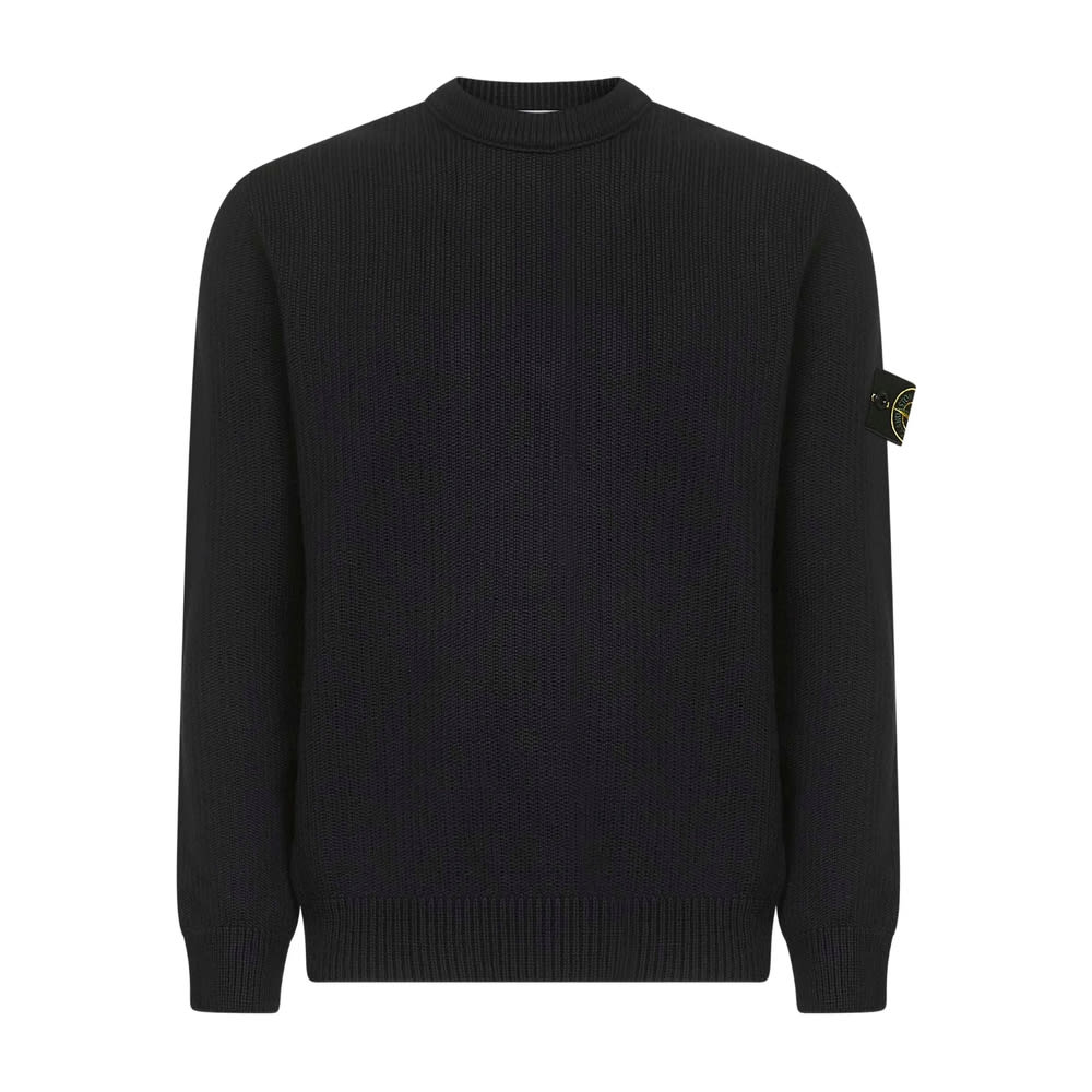 Stone Island Logo Sweatshirt In Black