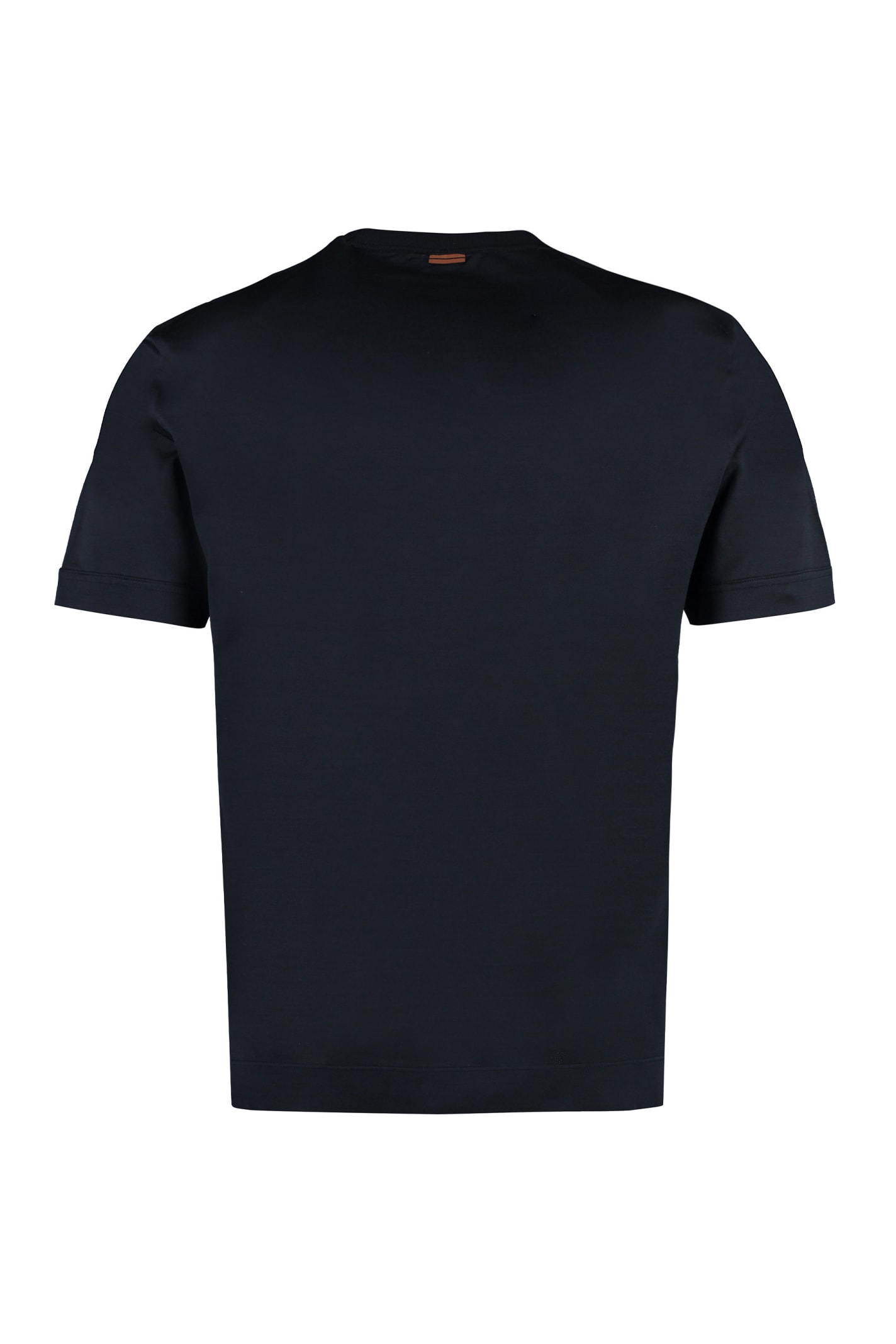 Zegna Luxurious Cotton Silk Blend T-shirt In Black