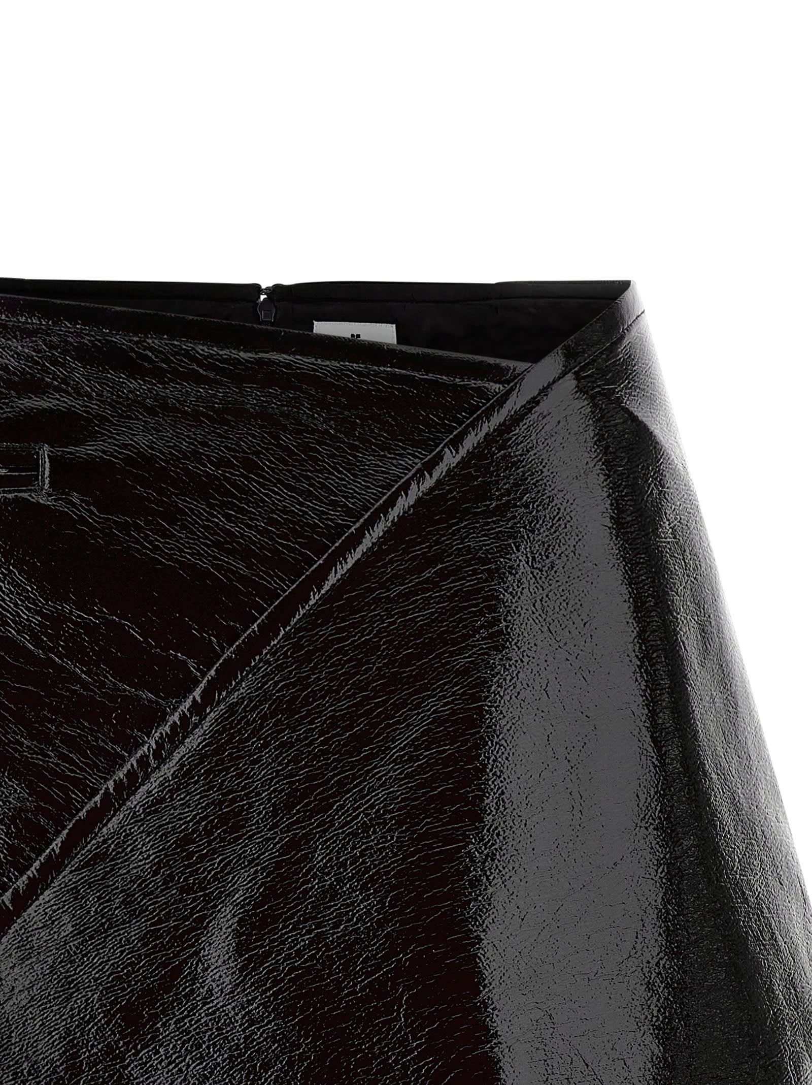 Courrèges Asymmetric High Waist Mini Skirt In Black