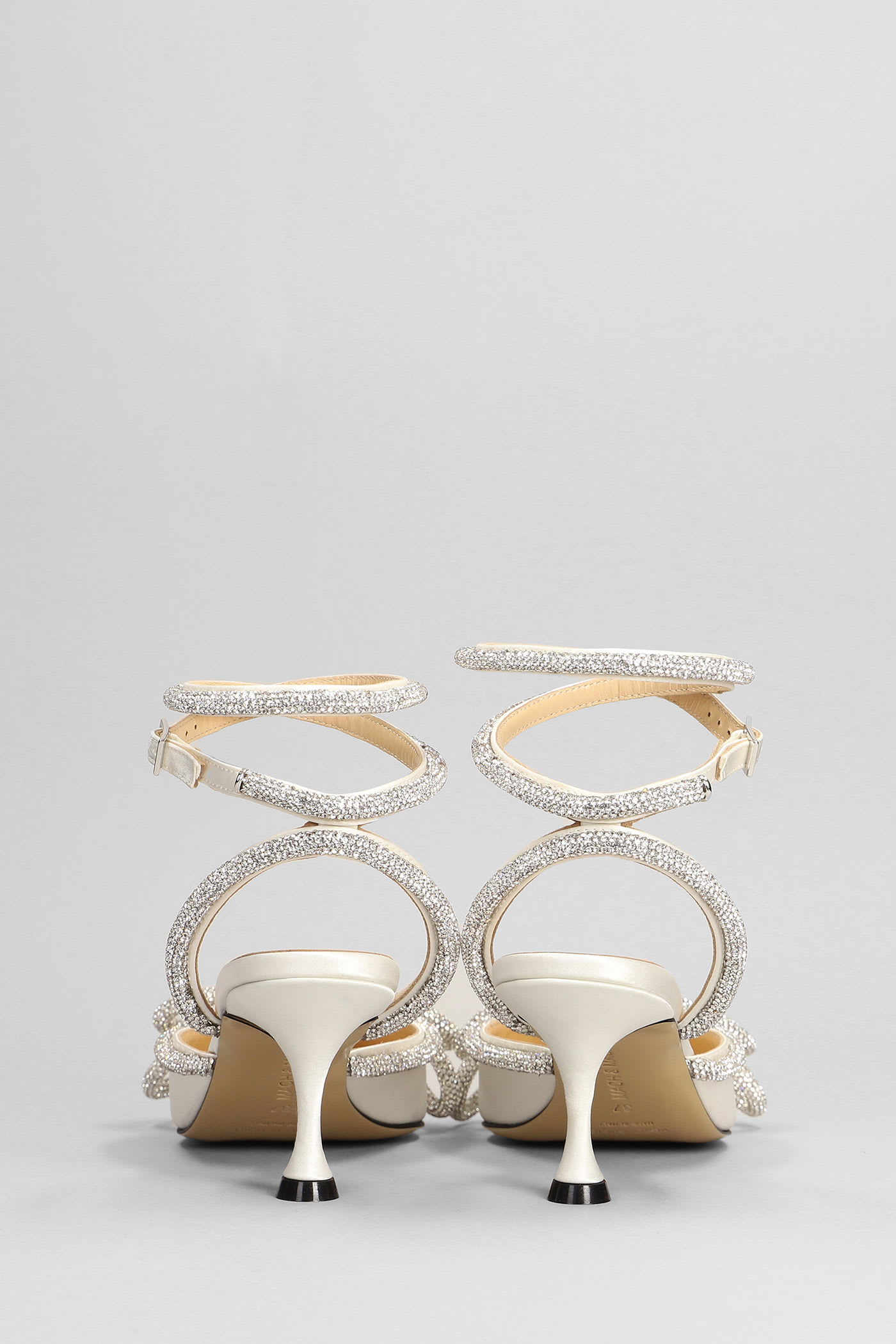 Mach & Mach Pumps In White Silk In White