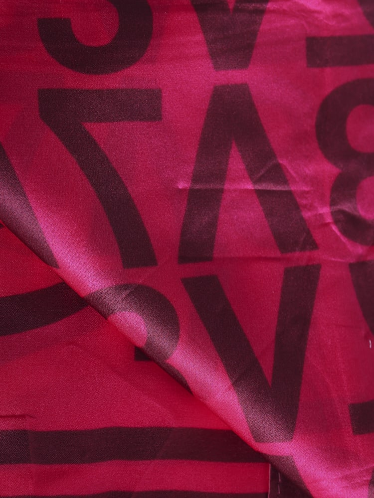 V73 Topazio Foulard In Silk In Bordeaux