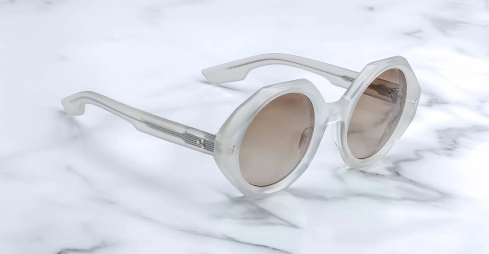 Shop Jacques Marie Mage Pennylane - Dune Sunglasses In White