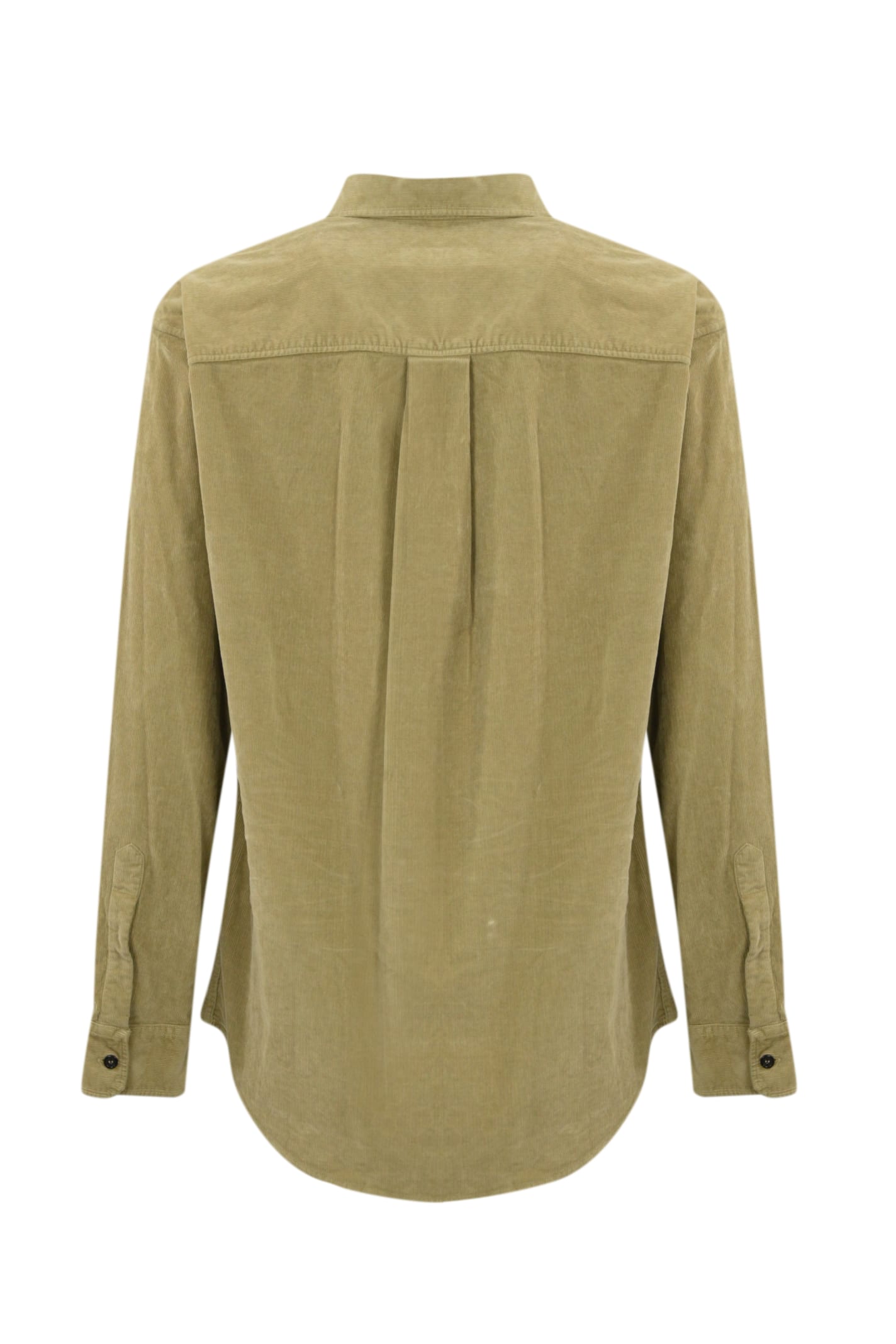 Shop Dsquared2 Striped Velvet Shirt In Beige