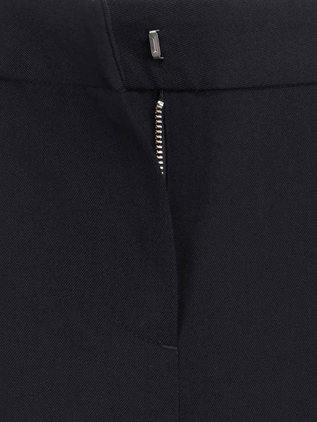 Our Legacy Straight Leg Trousers With Belt Loops And Cuffed Hem In Black