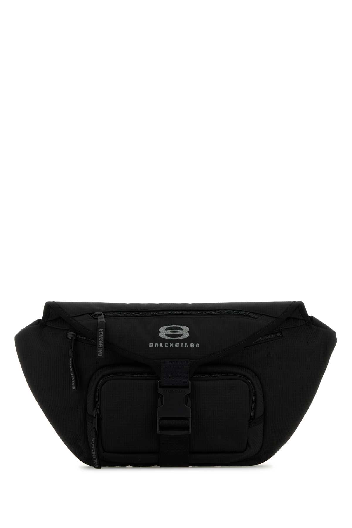 Shop Balenciaga Black Fabric Large Unity Belt Bag