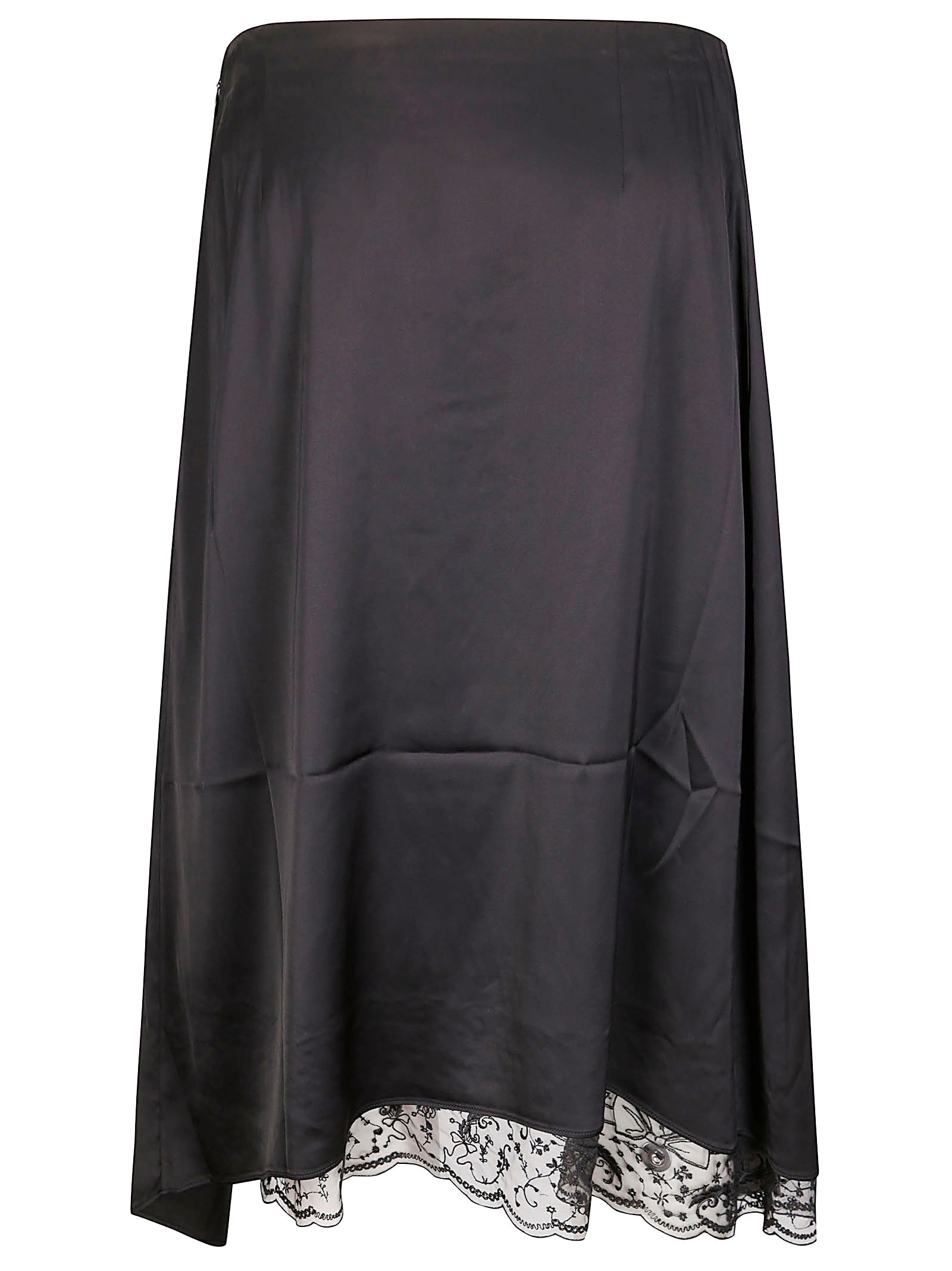 Acne Studios Asymmetric Midi Skirt In Black