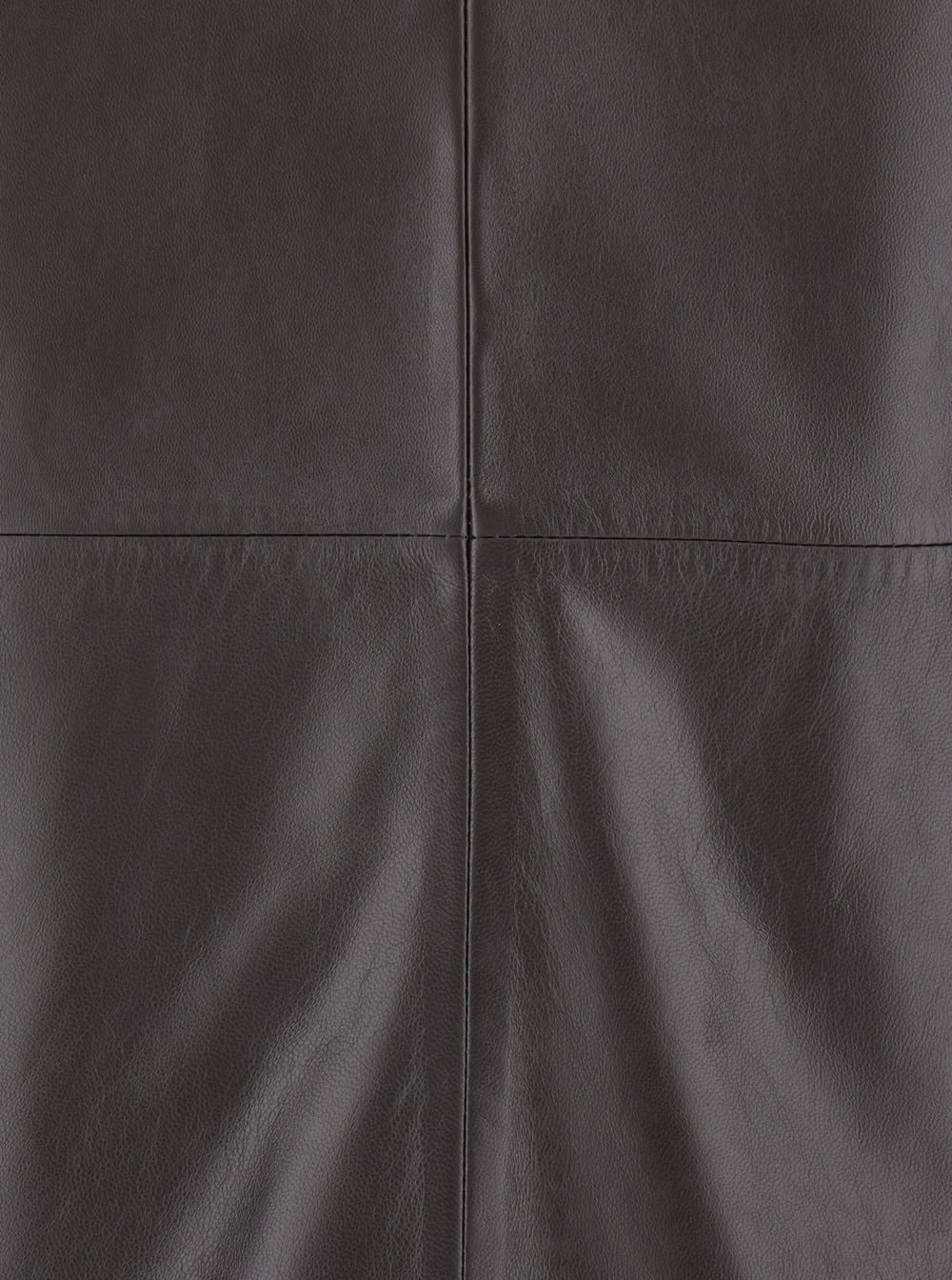 Antonelli Kinder Black Midi Skirt With Rear Single Slit In Leather Woman In Brown