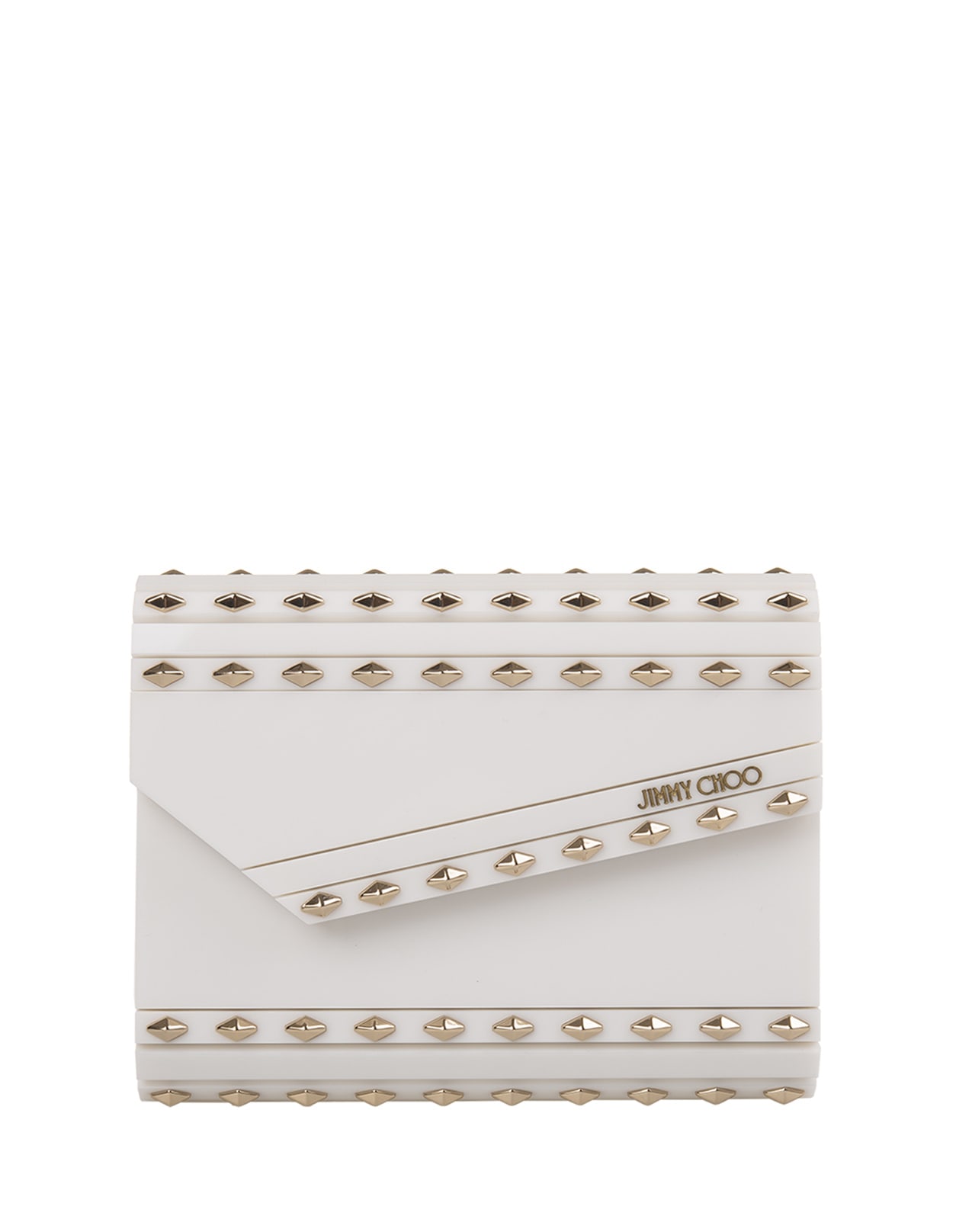 Milk Candy Clutch Bag With Golden Studs