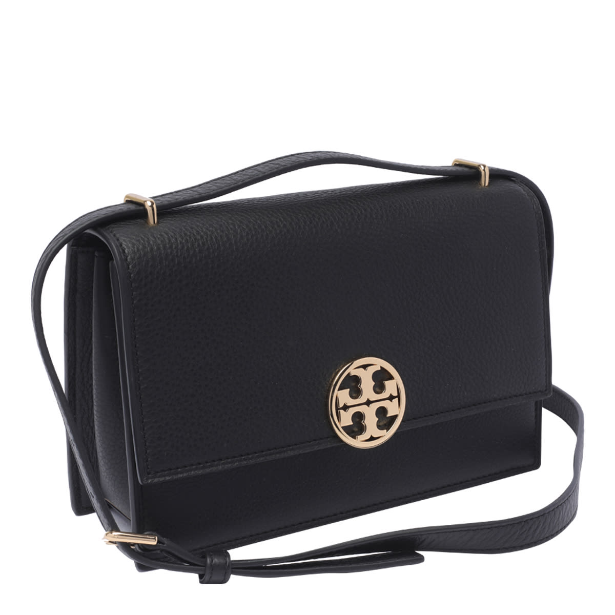 Shop Tory Burch Miller Shoulder Bag In Black