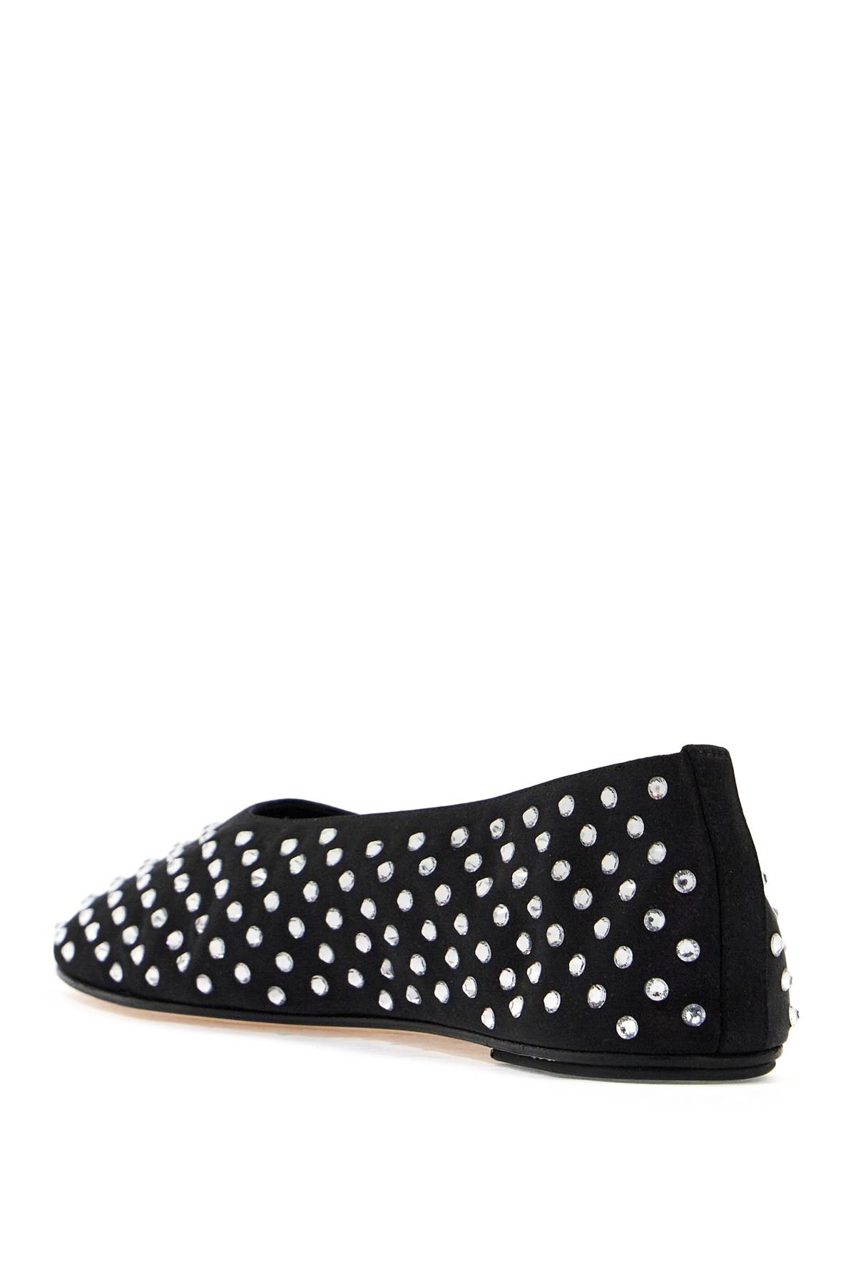 Shop Magda Butrym Satin Ballerina Flats With In Black (black)