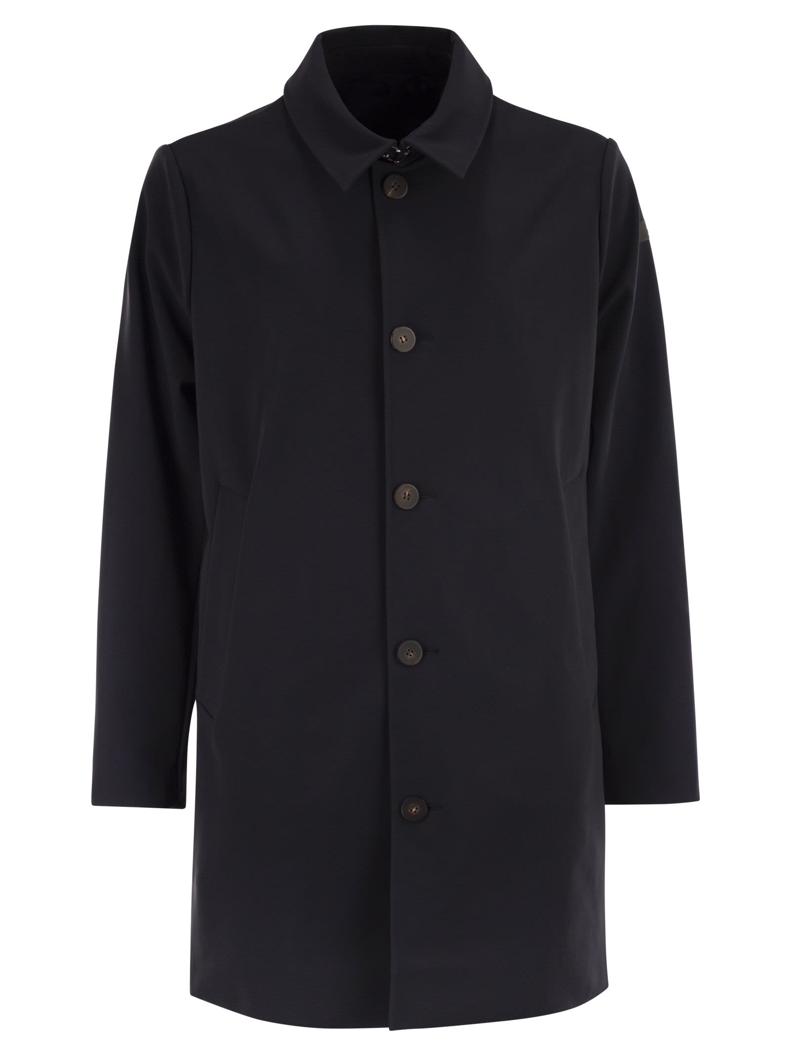 Rrd - Roberto Ricci Design Surflex Winter Thermo Coat - Technical Fabric Coat In Black