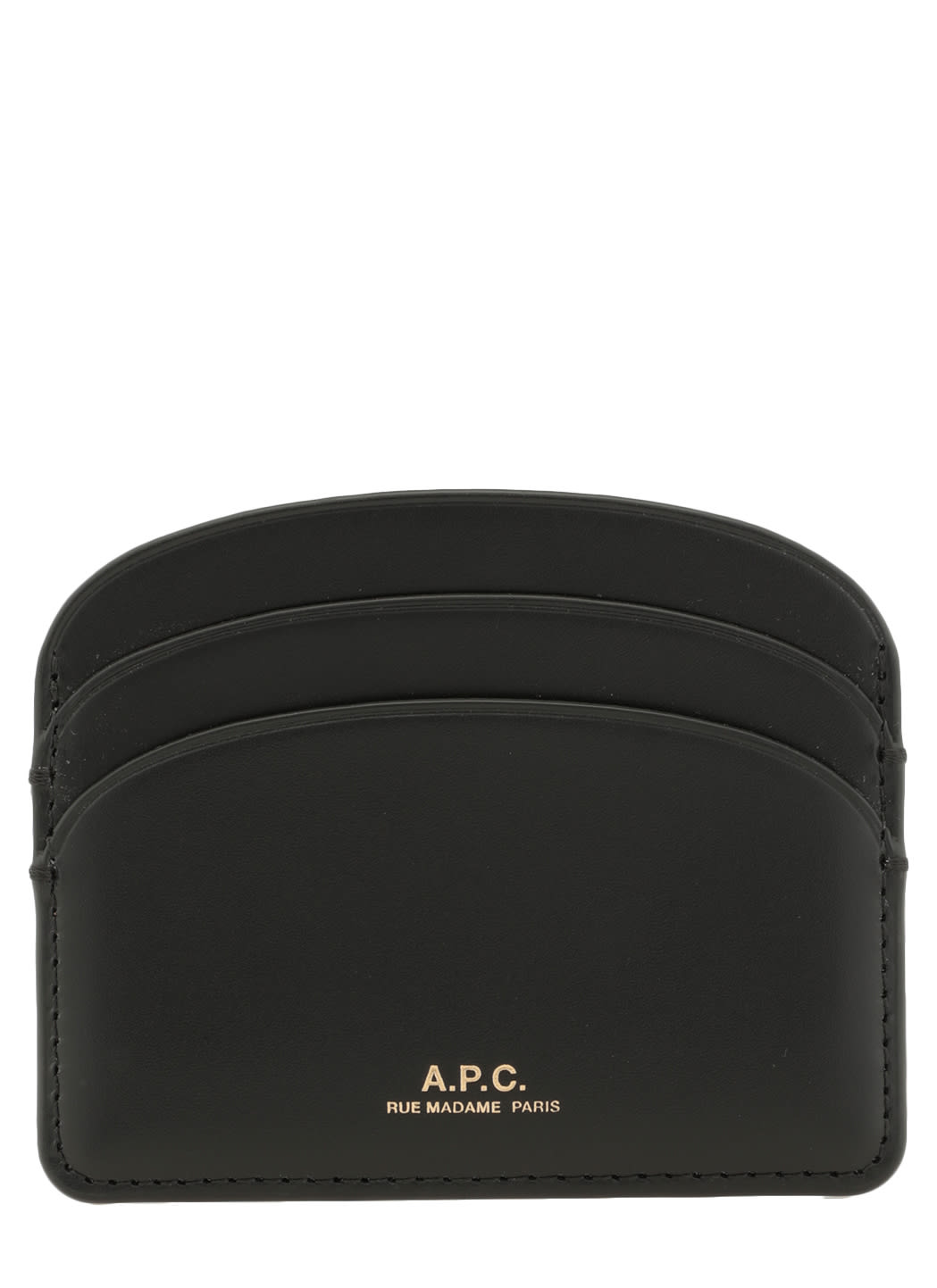 A.p.c. Leather Card Holder In Black