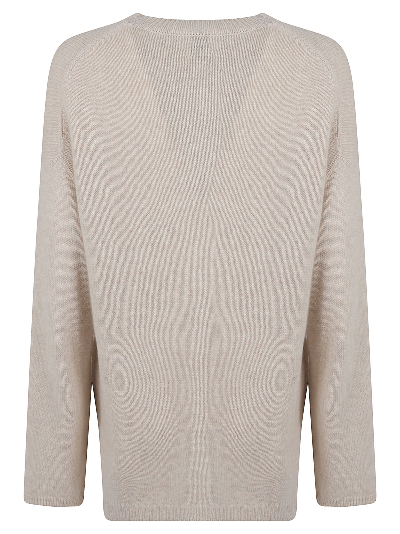 Shop Allude Round Neck Jumper In Marble Mel