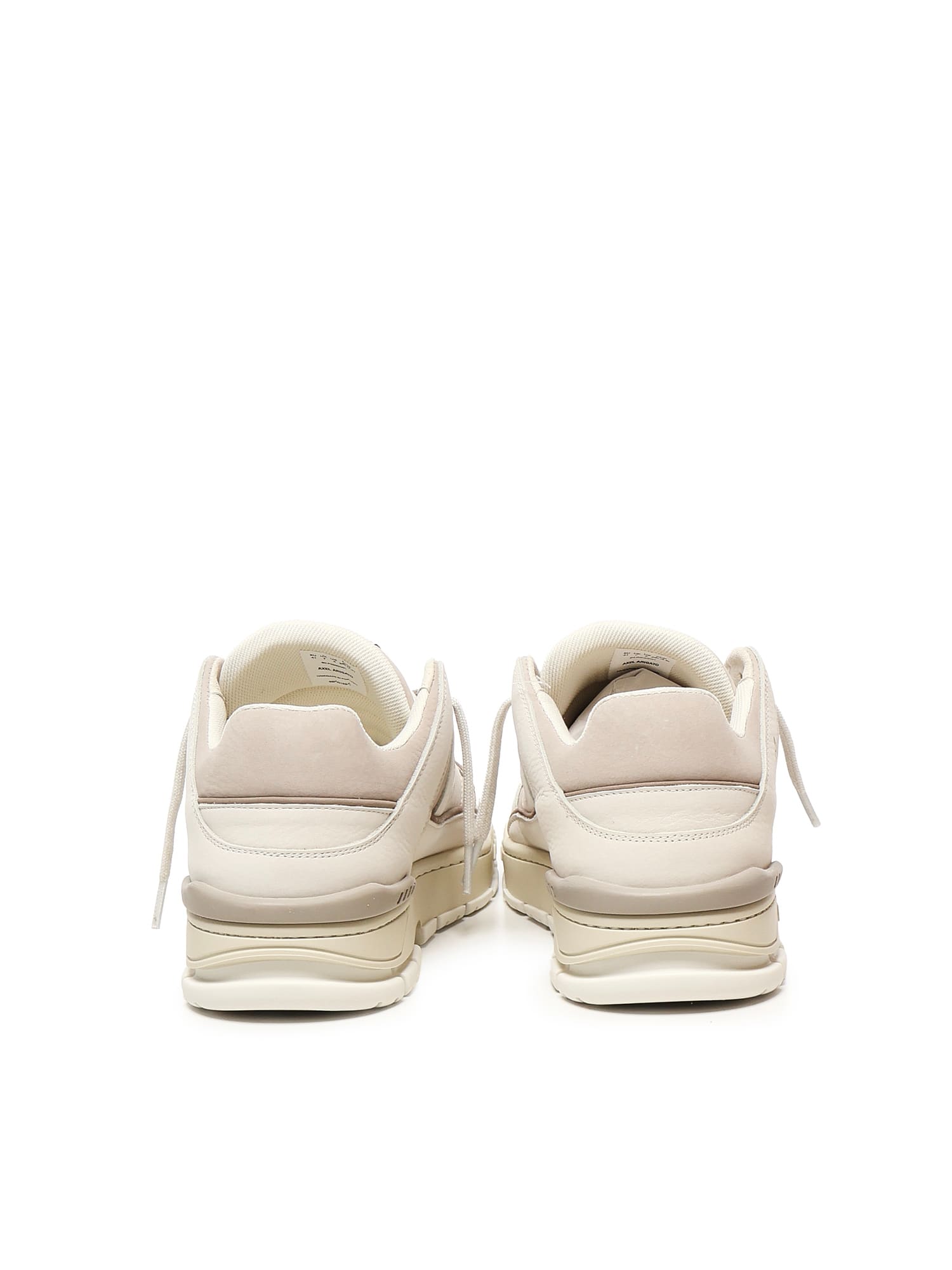 Axel Arigato Area Lo Sneaker Sneakers In Taupe Leather In White