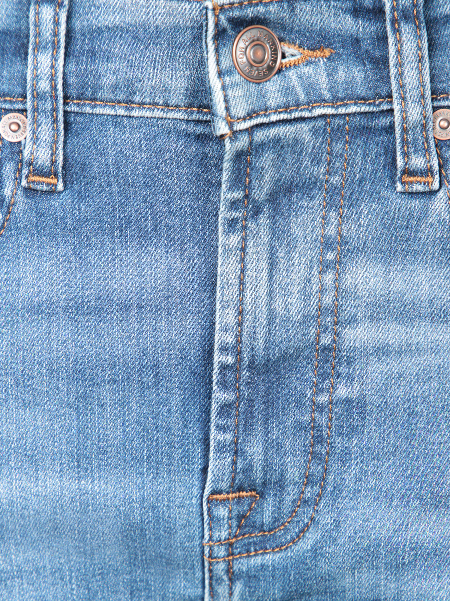 7 FOR ALL MANKIND RELAXED SKINNY GROOVY BLUE JEANS