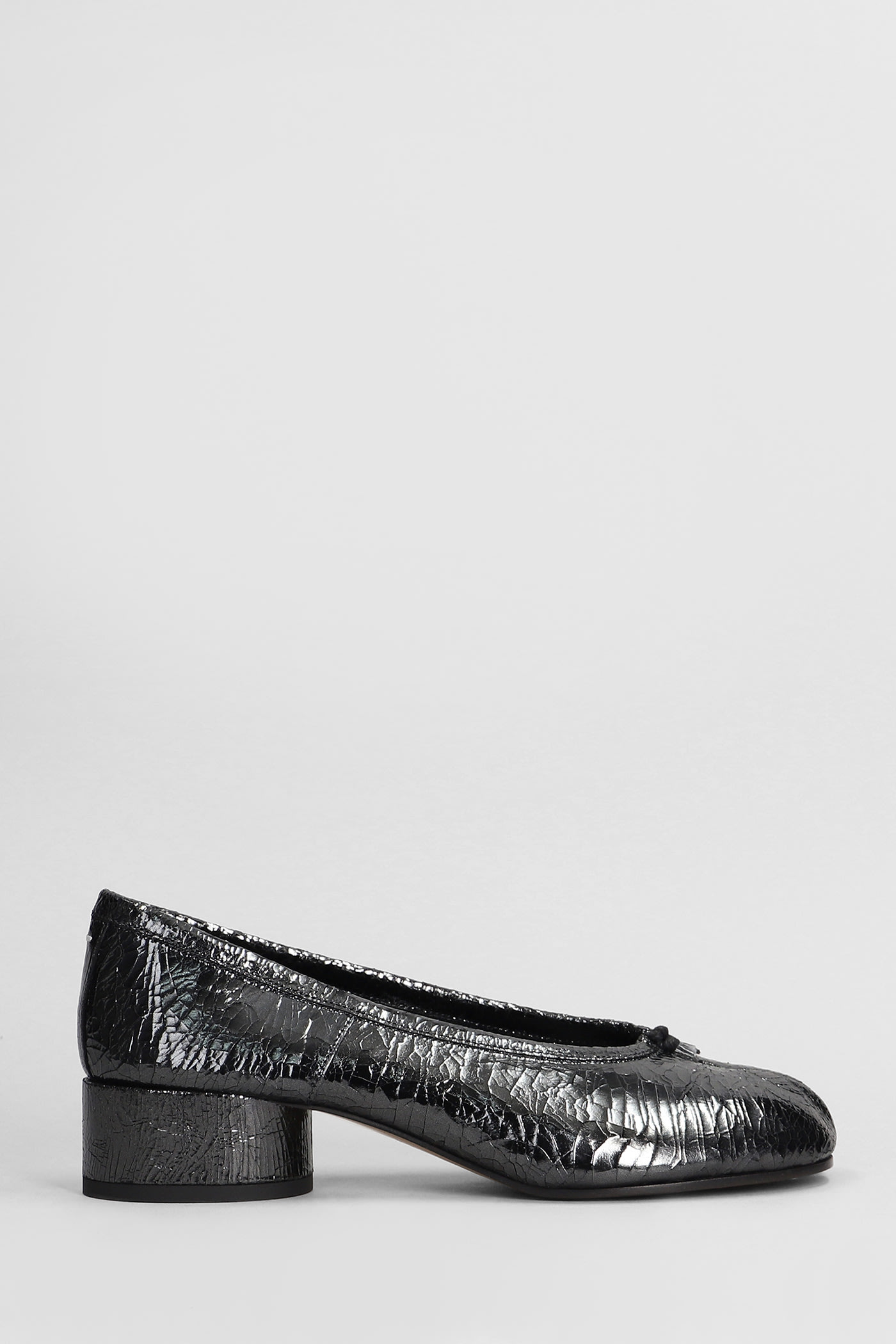 Tabi Ballet Flats In Black Leather