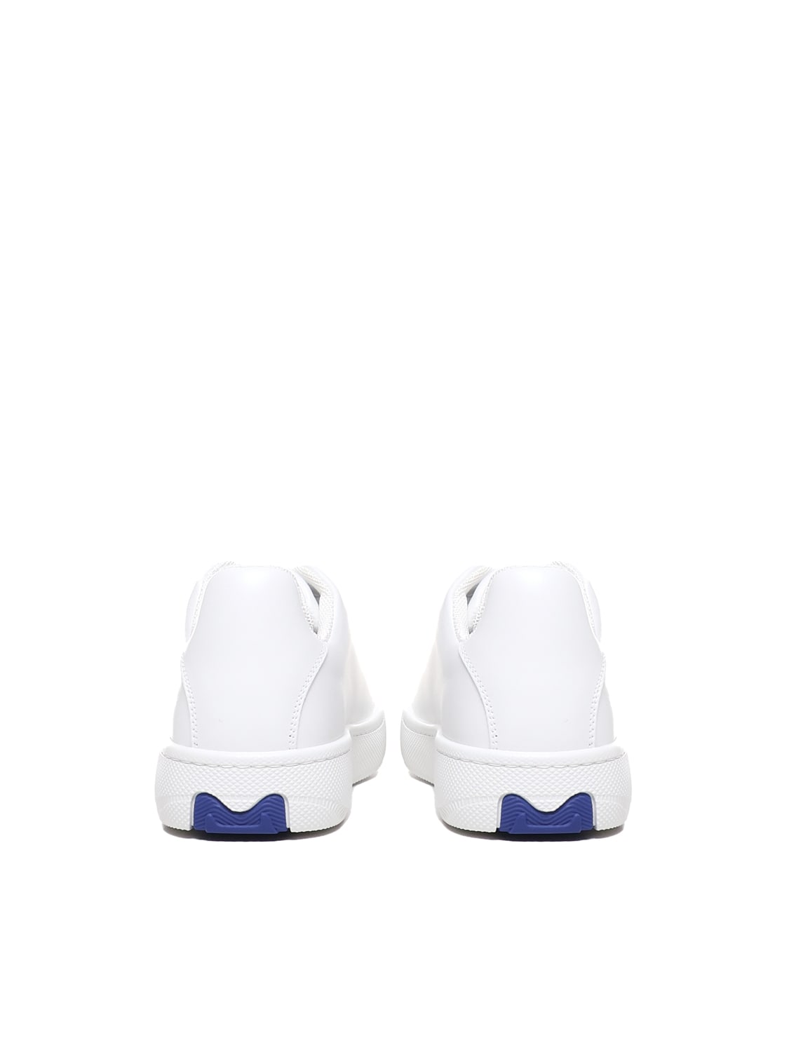 Shop Burberry Box Sneaker In Leather In White