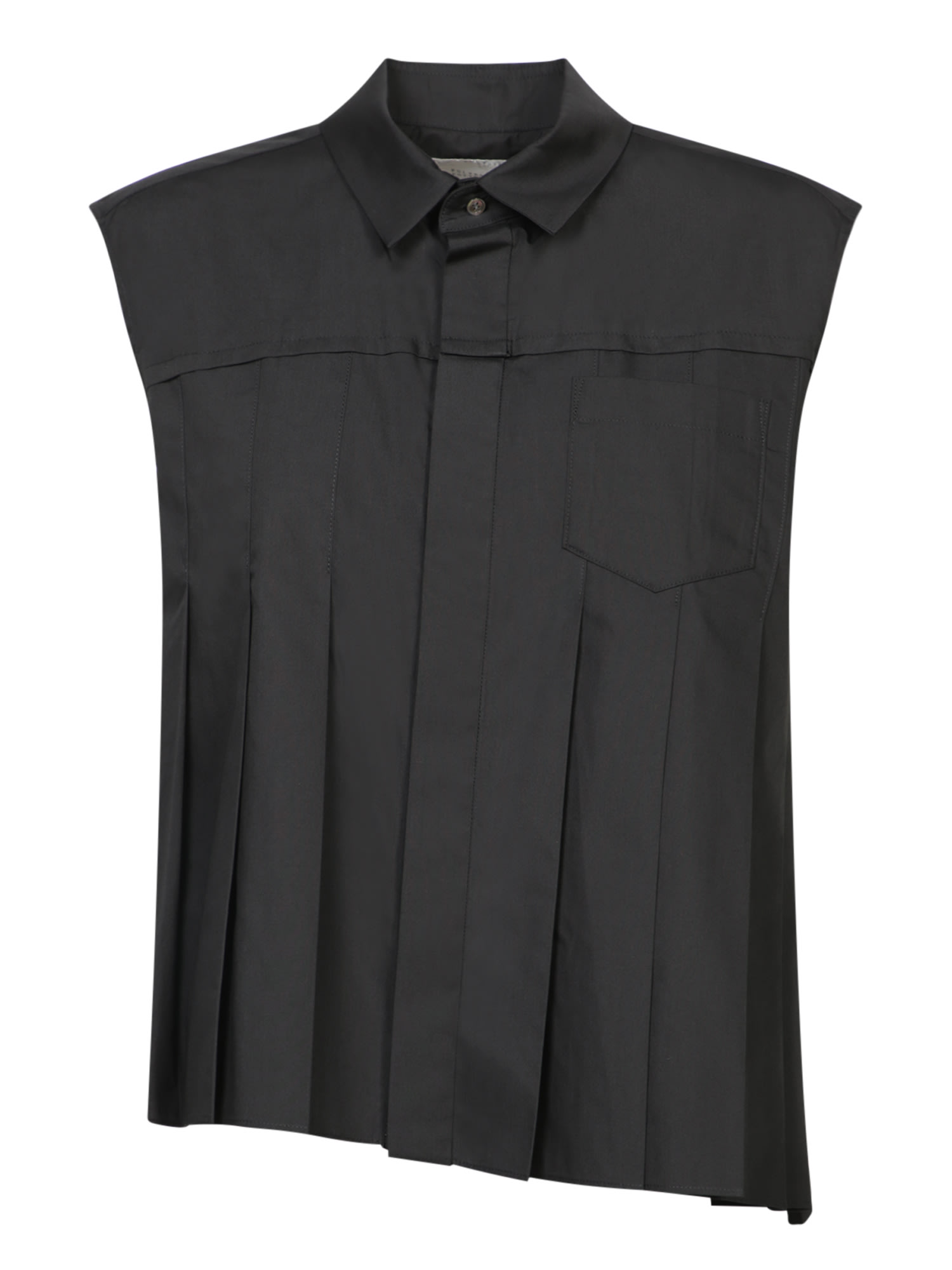 Sacai Black Poplin Blouse