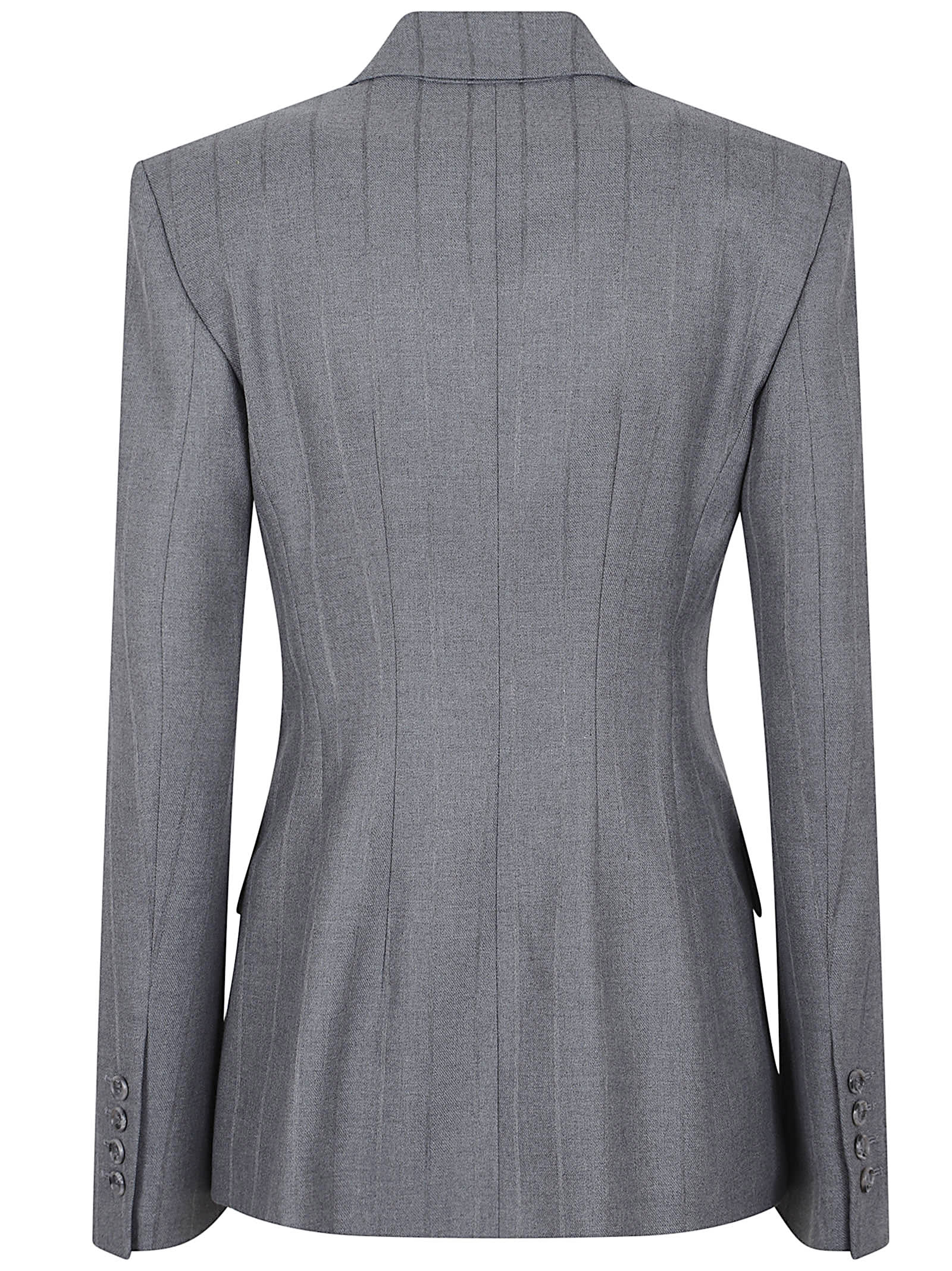 The Andamane Shannon - Double Breast Fitted Blazer In Gray