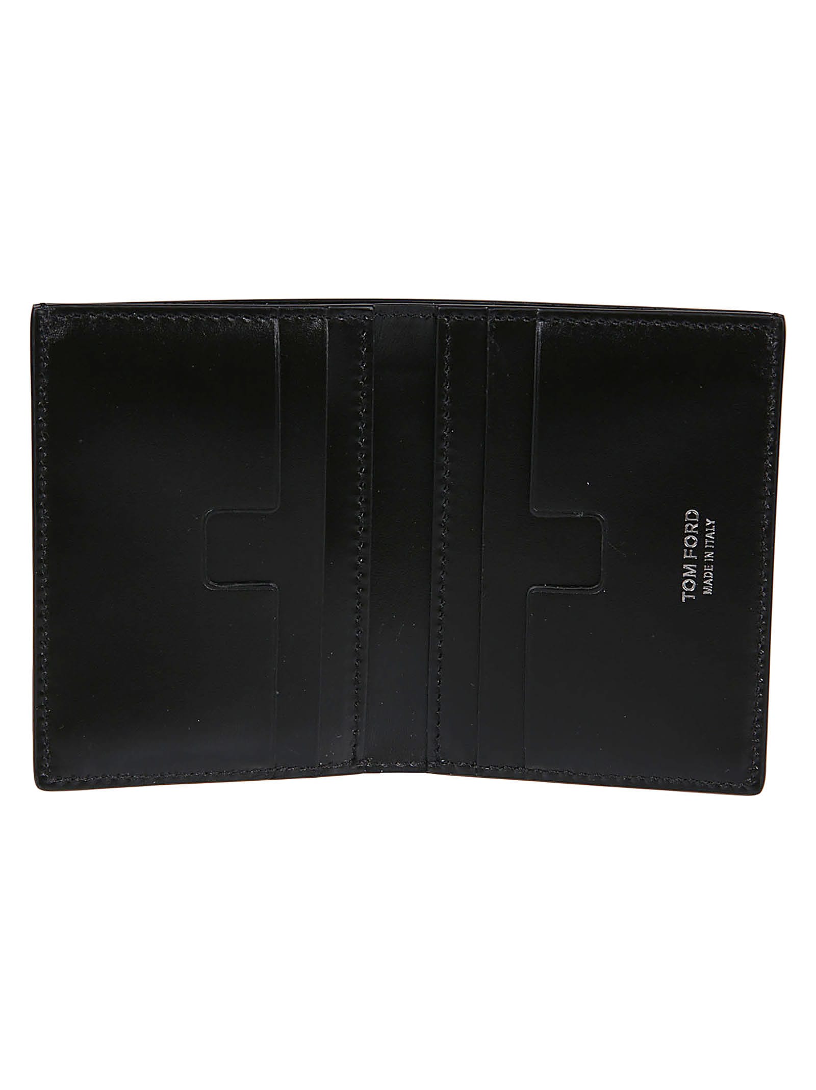 Shop Tom Ford Printed Lizard Folding Credit Card Holder In Black