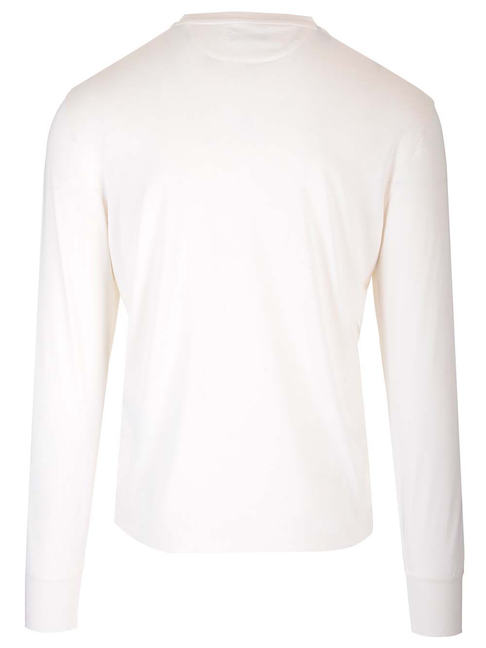 Shop Tom Ford Crew Neck T-shirt In White