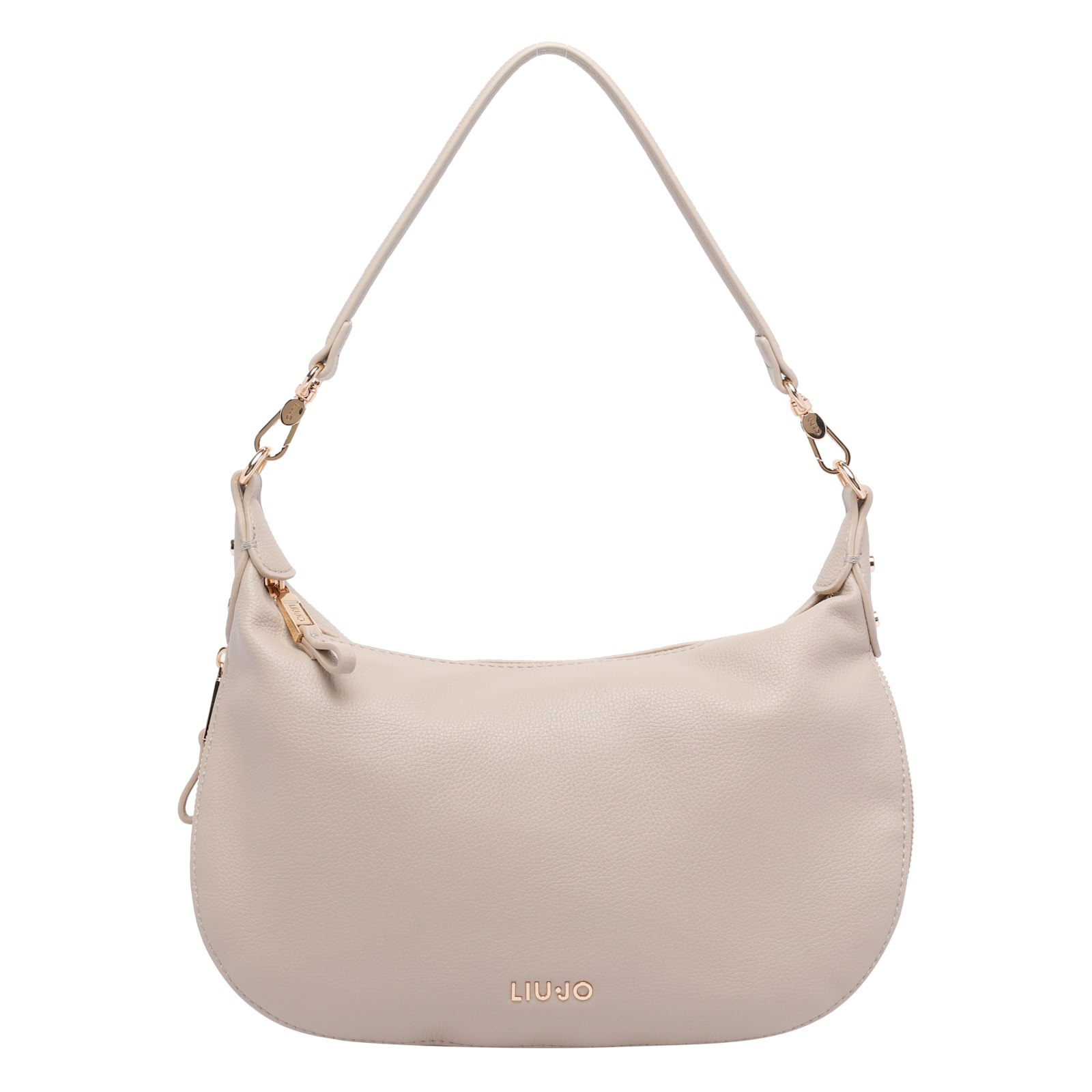 Liu •jo Zip-detail Curved Bag In Sand