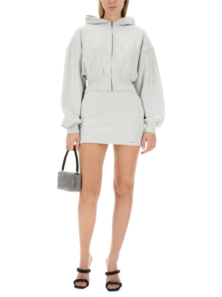 Shop Alexander Wang T Sweatshirt With Logo In Grey