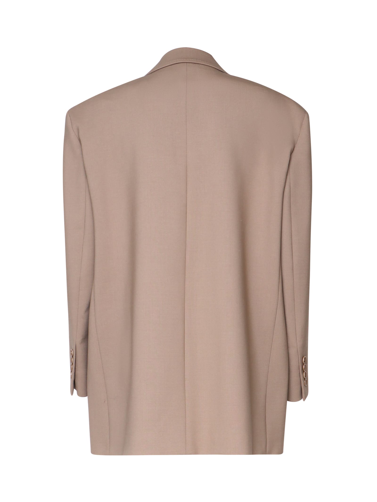 Shop Max Mara Suez Blazer In Virgin Wool In Marrone