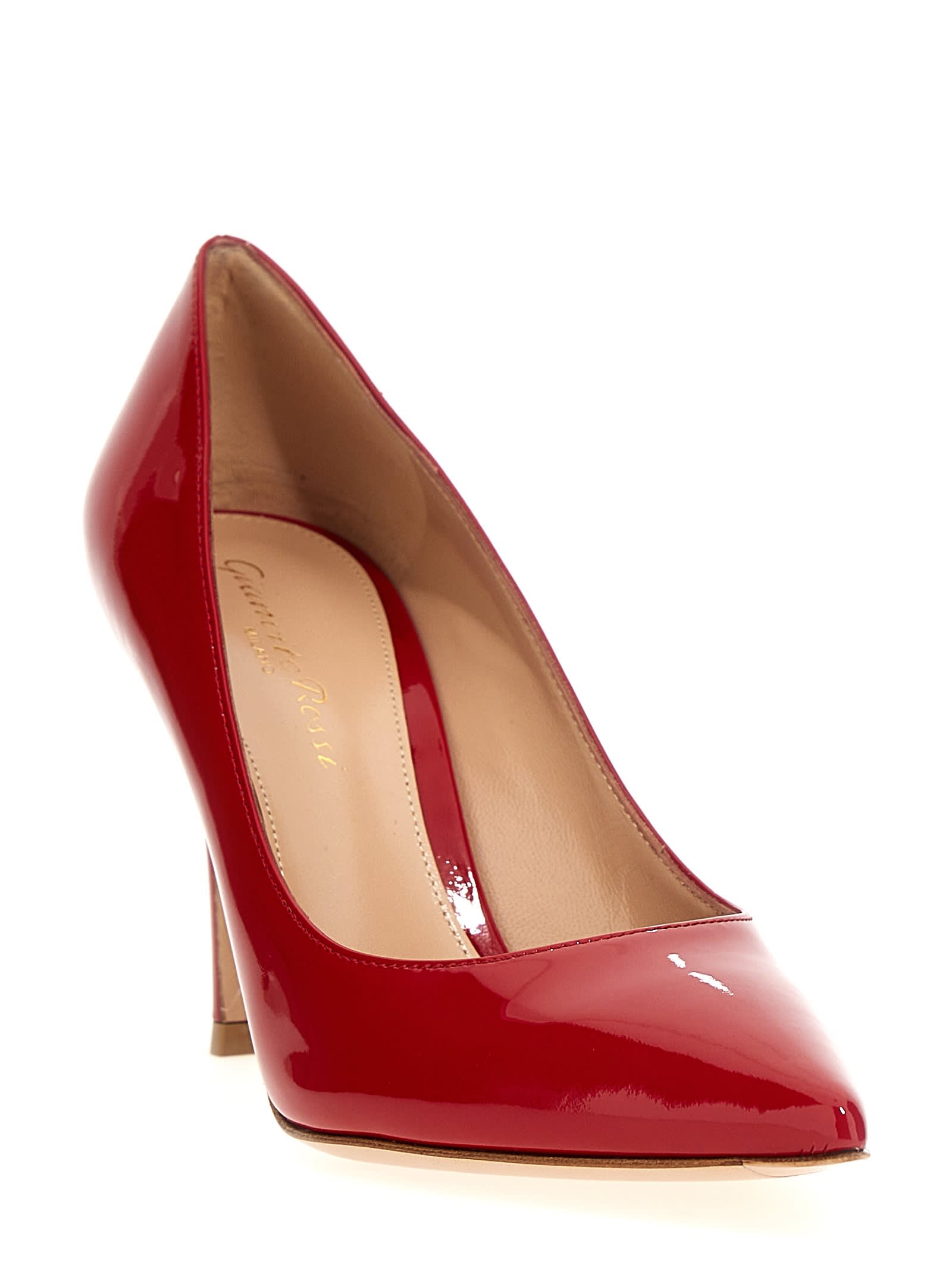 Gianvito Rossi Varnished 85mm Stiletto Pumps In Red
