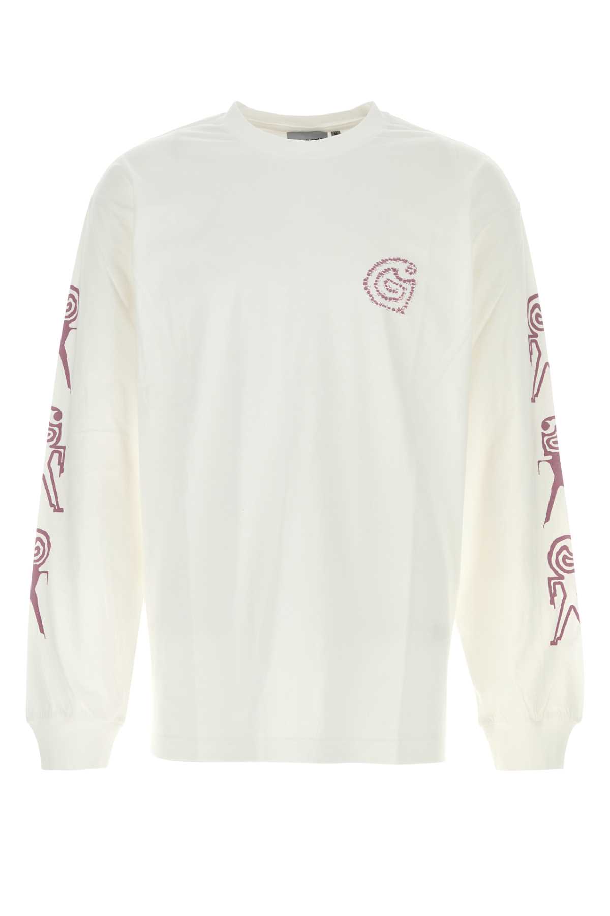 White Cotton L/s Terrestrial T-shirt