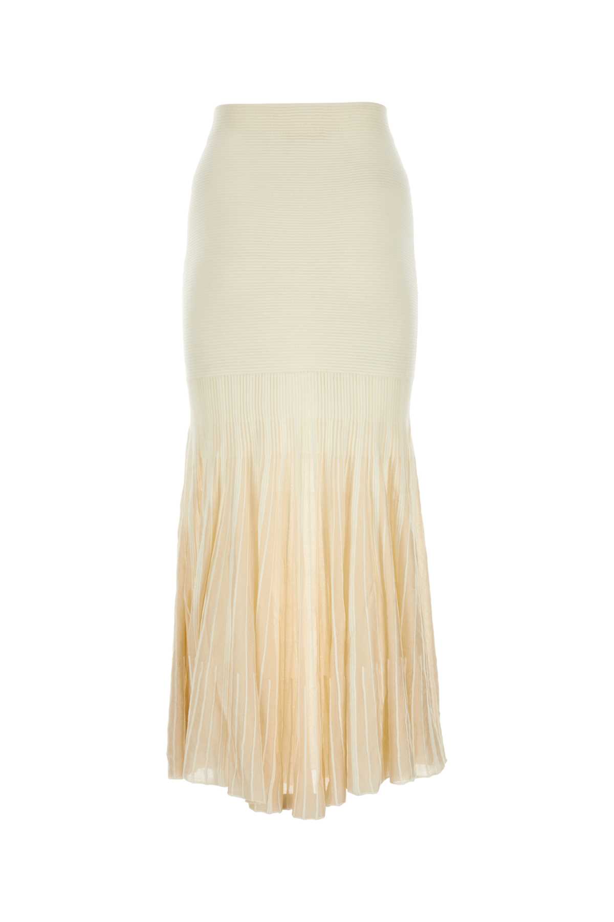 Chloé Ivory Wool Blend Skirt In Iconicmilk