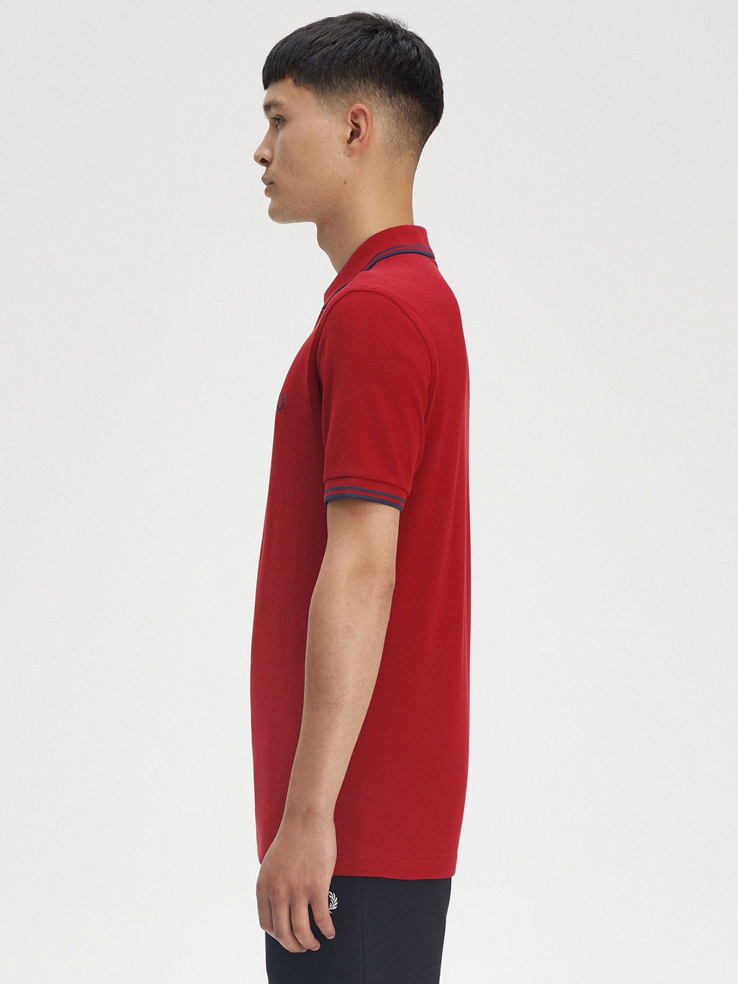 Fred Perry Classic Polo Shirt With Logo Embroidery In Red