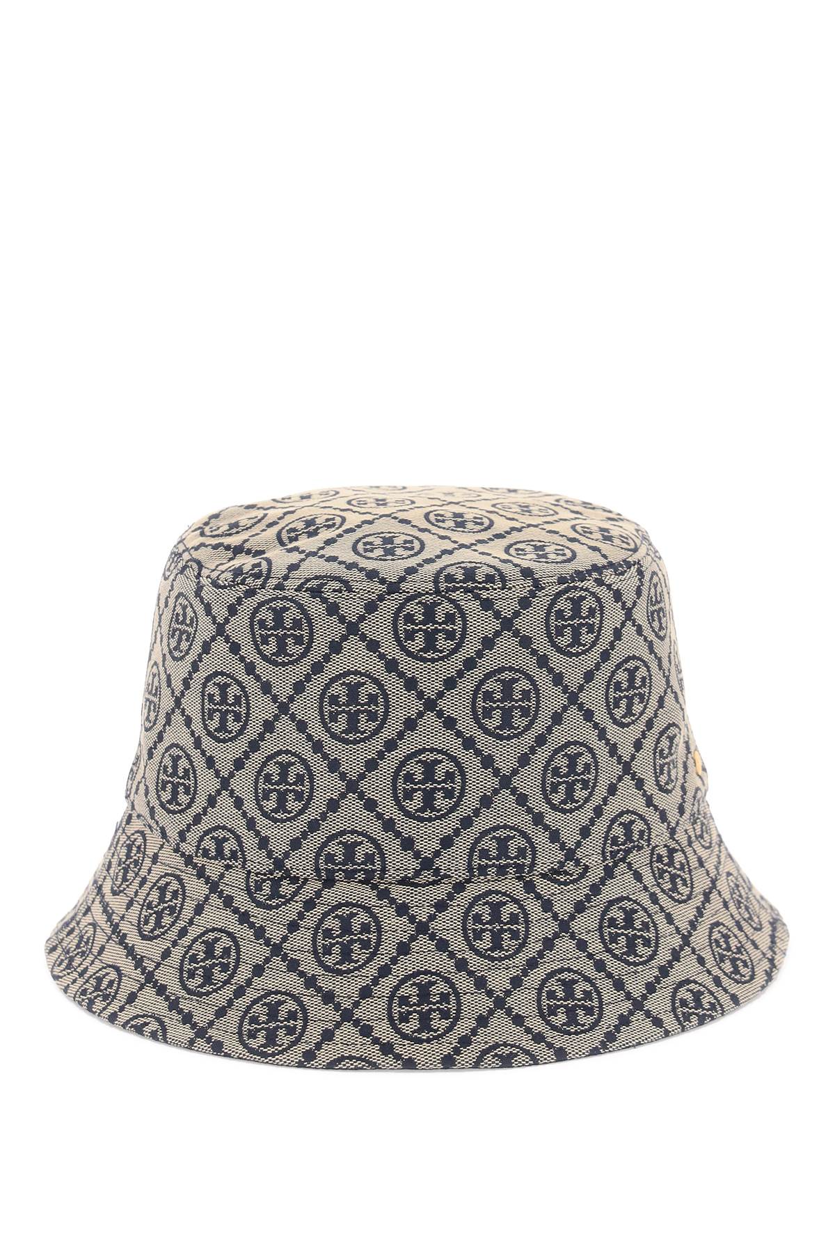 Tory Burch T Monogram Bucket Hat In Tory Navy (beige)